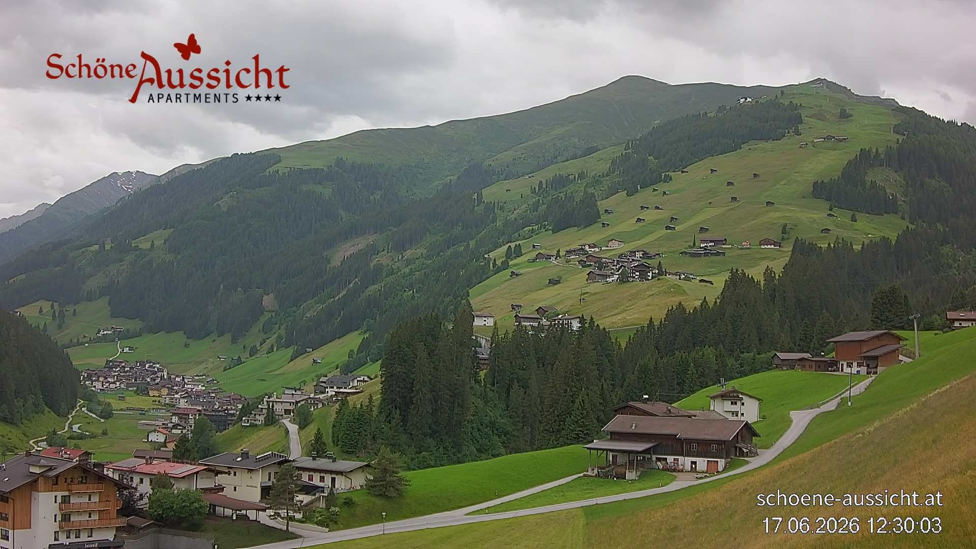 Archiv Foto Webcam Tux Lanersbach - Ausblick Appartements Schöne Aussicht