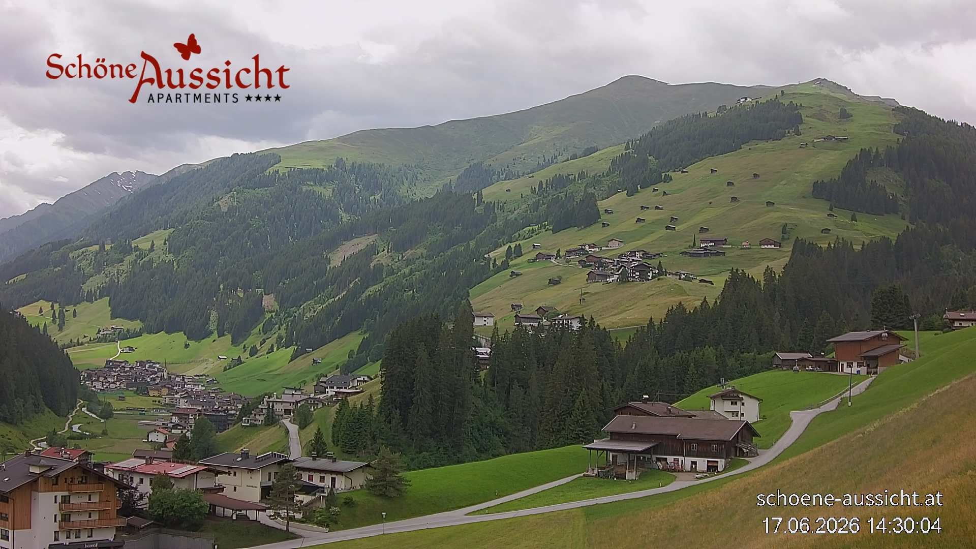 Archiv Foto Webcam Tux Lanersbach - Ausblick Appartements Schöne Aussicht