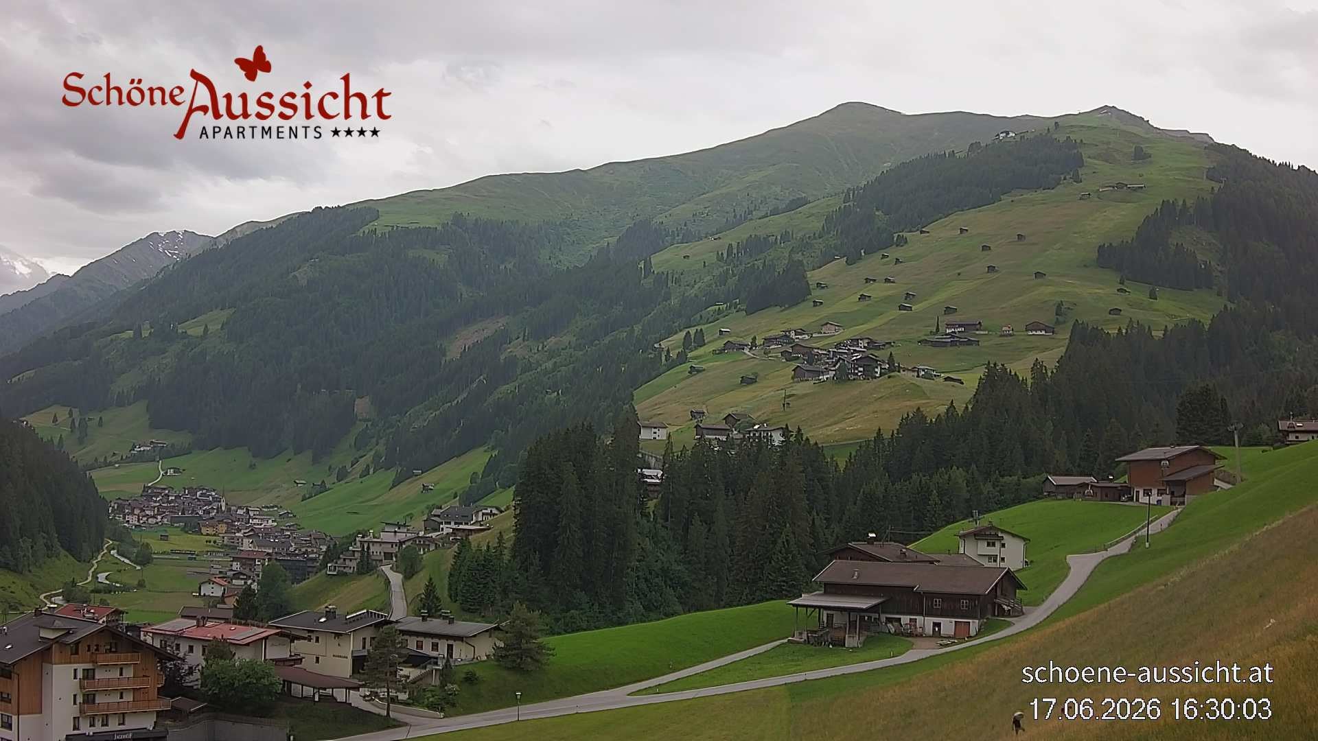 Archiv Foto Webcam Tux Lanersbach - Ausblick Appartements Schöne Aussicht