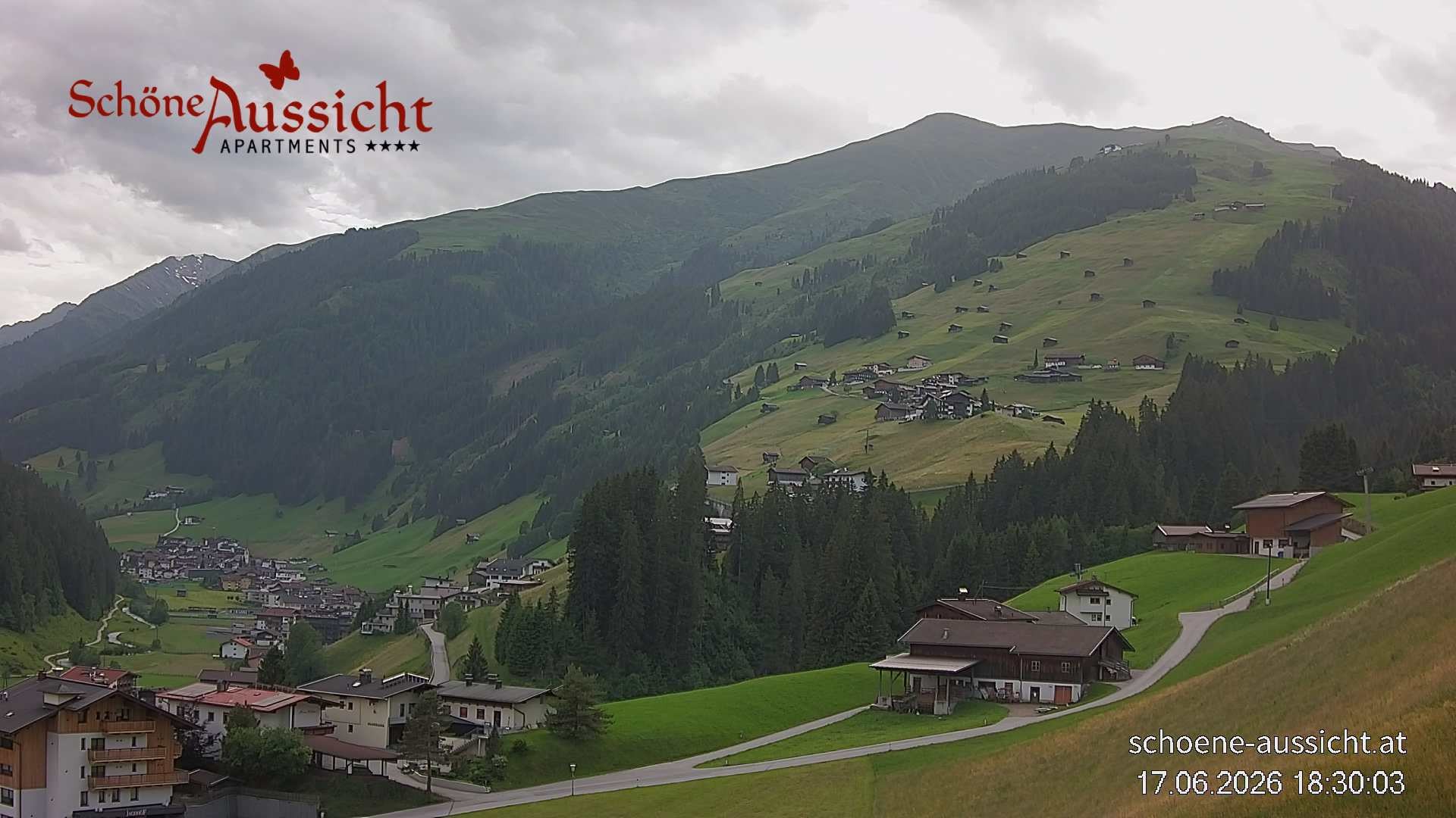 Archiv Foto Webcam Tux Lanersbach - Ausblick Appartements Schöne Aussicht