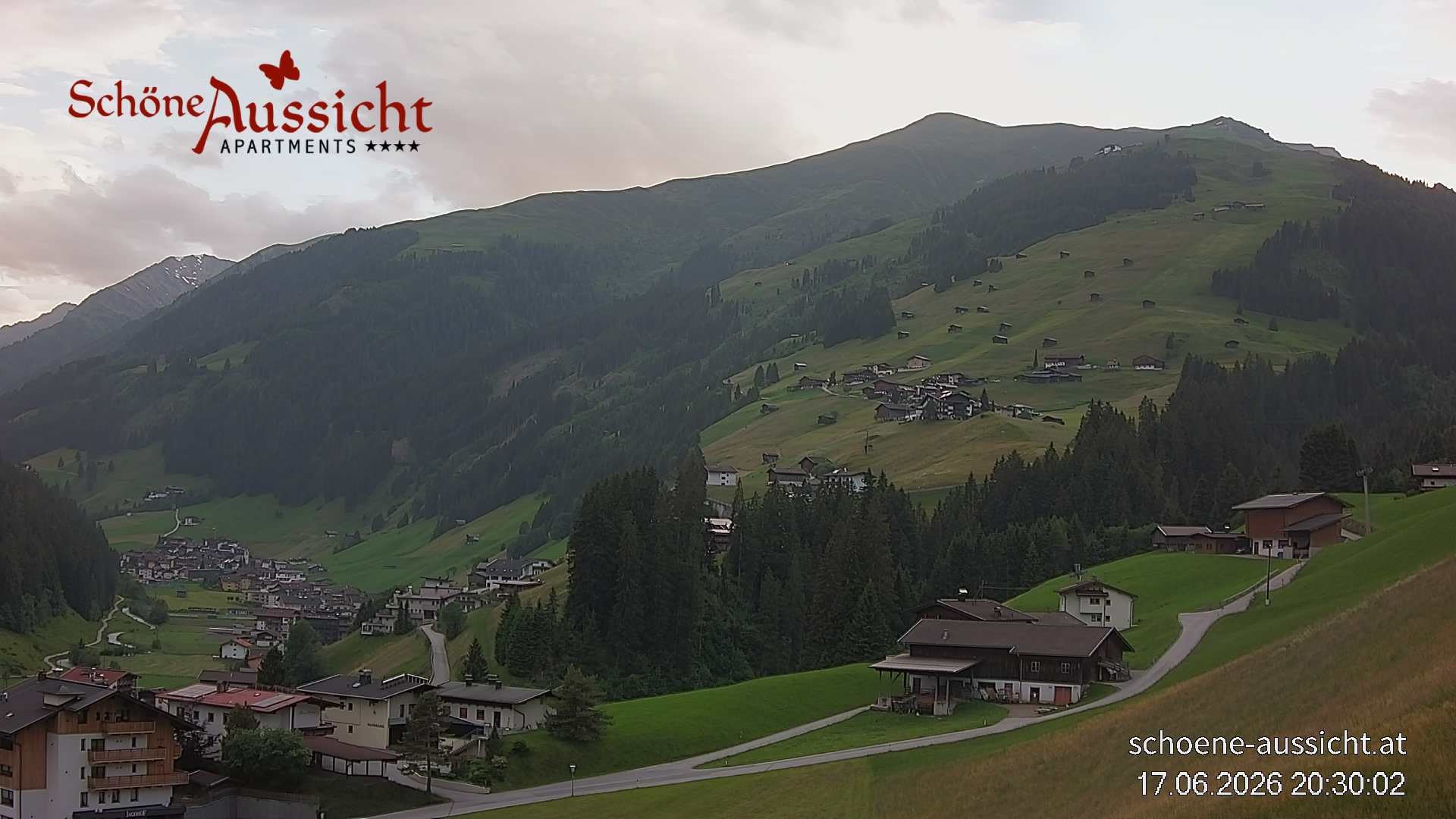 Archiv Foto Webcam Tux Lanersbach - Ausblick Appartements Schöne Aussicht
