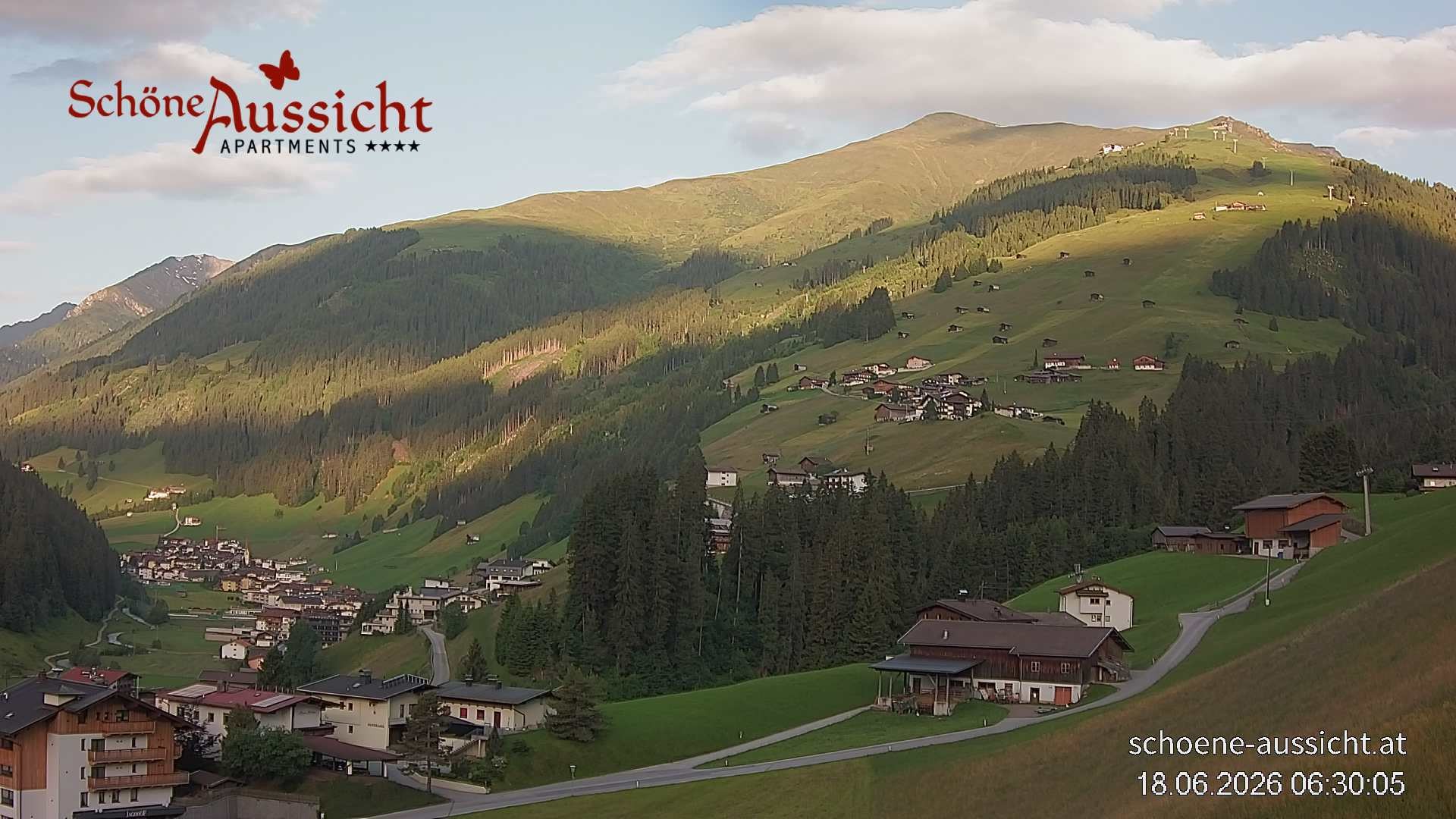 Archiv Foto Webcam Tux Lanersbach - Ausblick Appartements Schöne Aussicht
