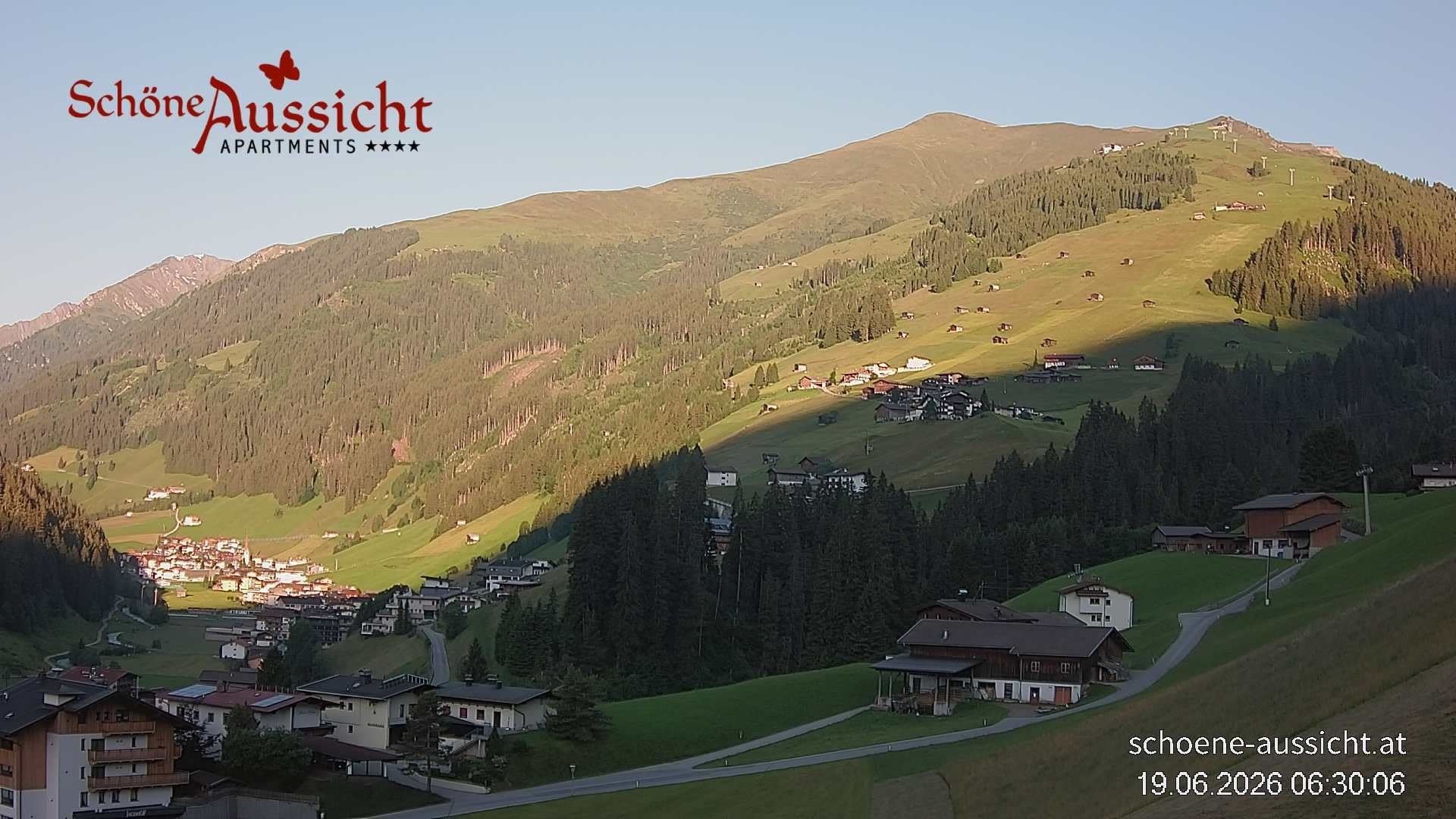 Archiv Foto Webcam Tux Lanersbach - Ausblick Appartements Schöne Aussicht