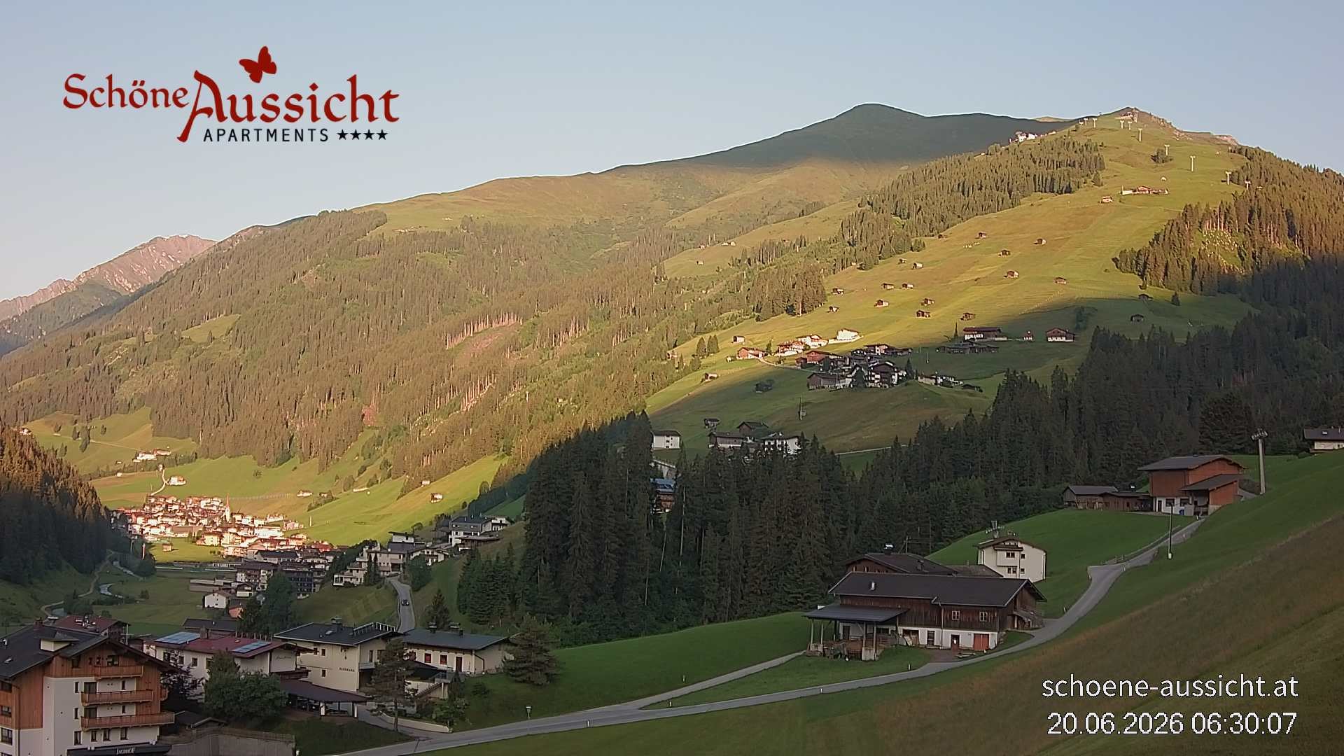 Archiv Foto Webcam Tux Lanersbach - Ausblick Appartements Schöne Aussicht