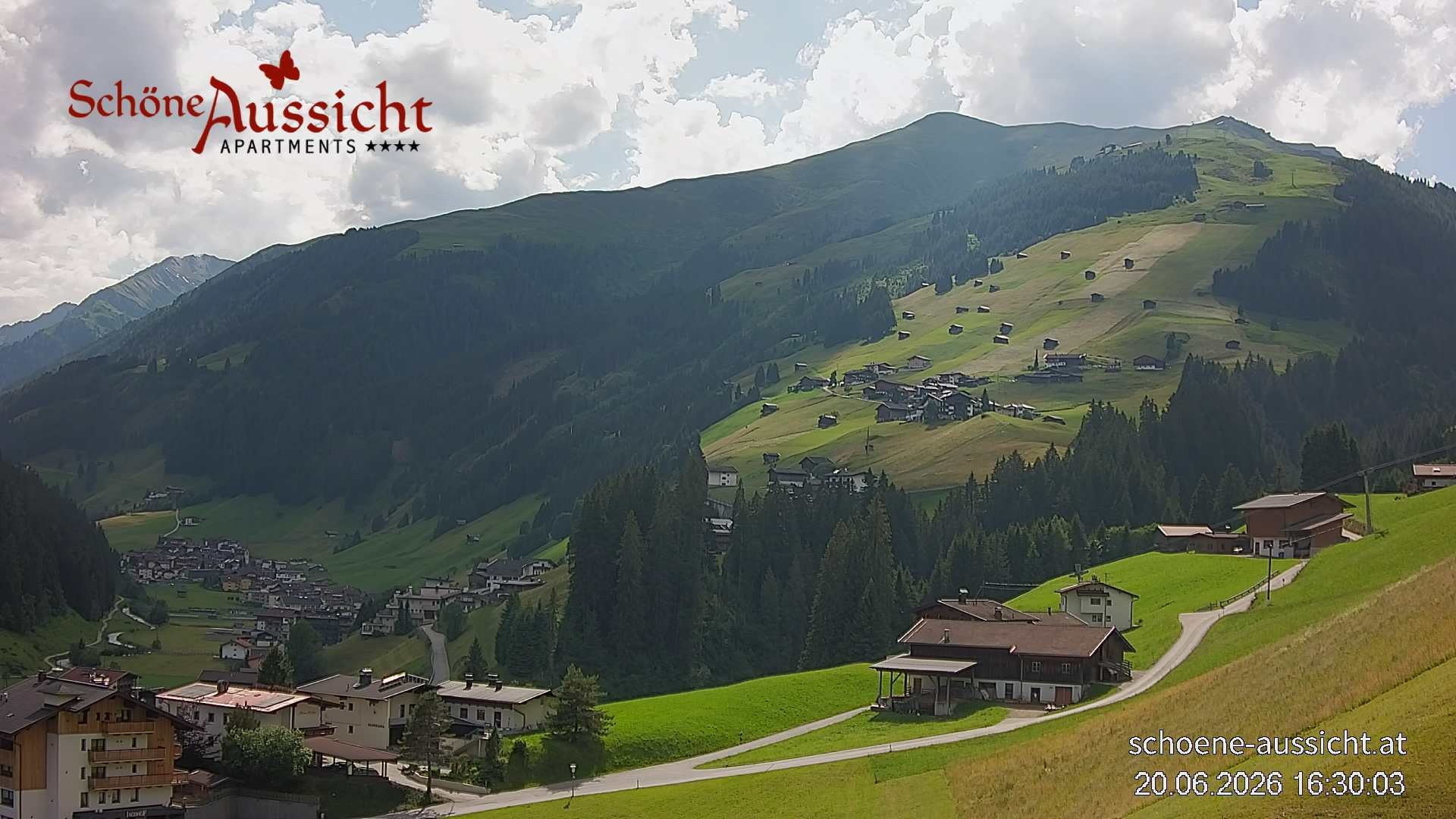 Archiv Foto Webcam Tux Lanersbach - Ausblick Appartements Schöne Aussicht