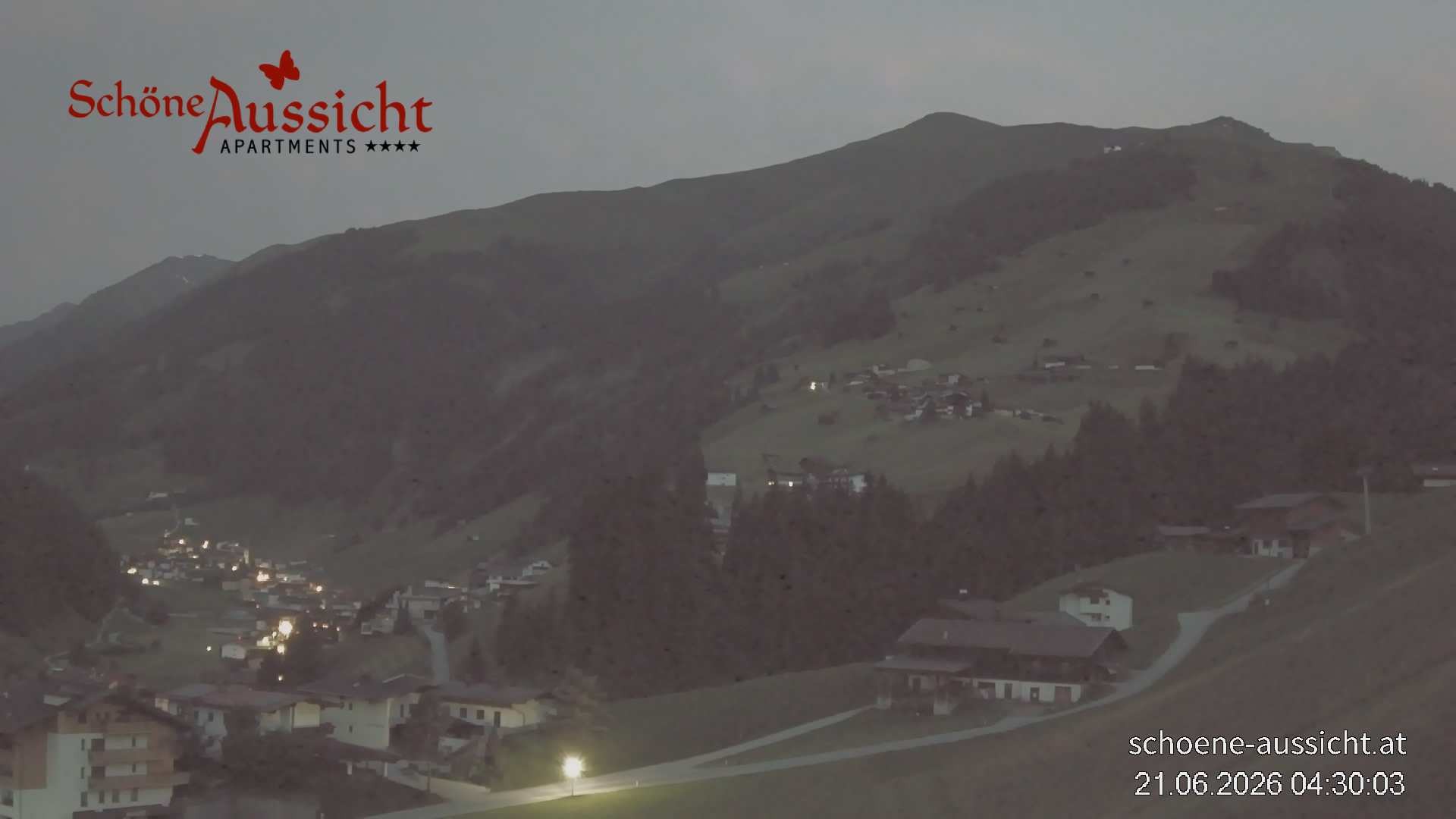 Archiv Foto Webcam Tux Lanersbach - Ausblick Appartements Schöne Aussicht