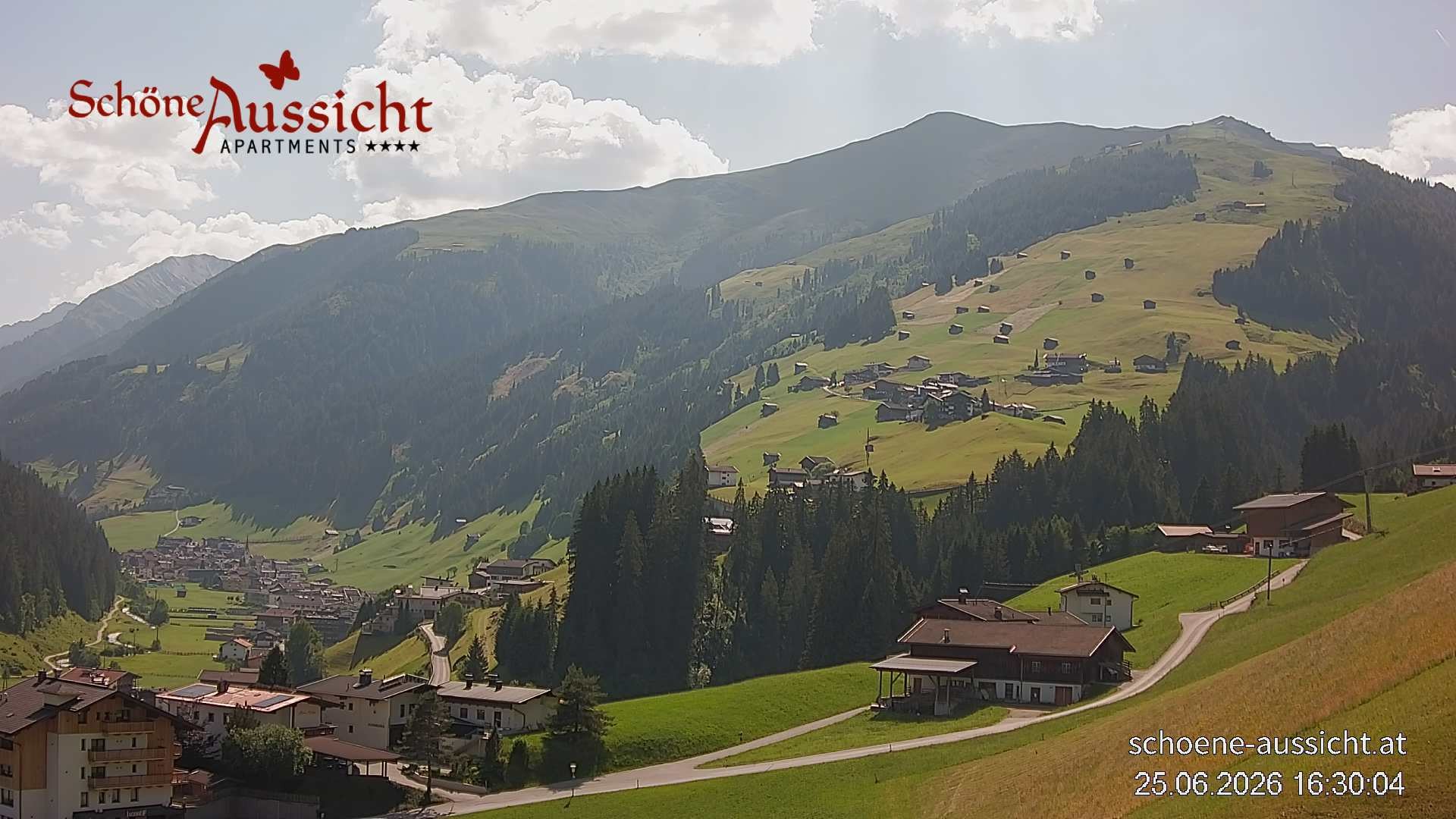 Archiv Foto Webcam Tux Lanersbach - Ausblick Appartements Schöne Aussicht
