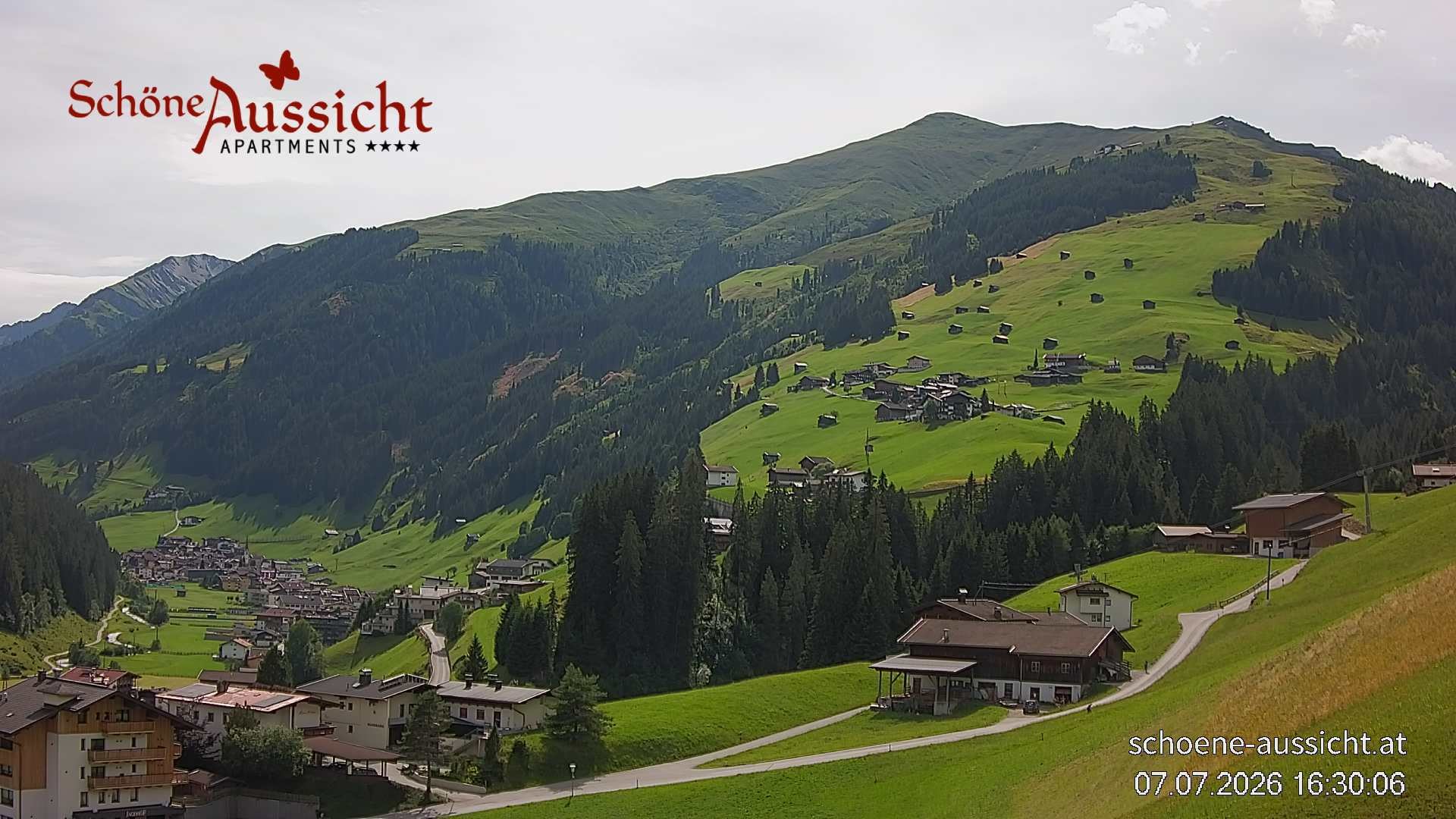 Archiv Foto Webcam Tux Lanersbach - Ausblick Appartements Schöne Aussicht