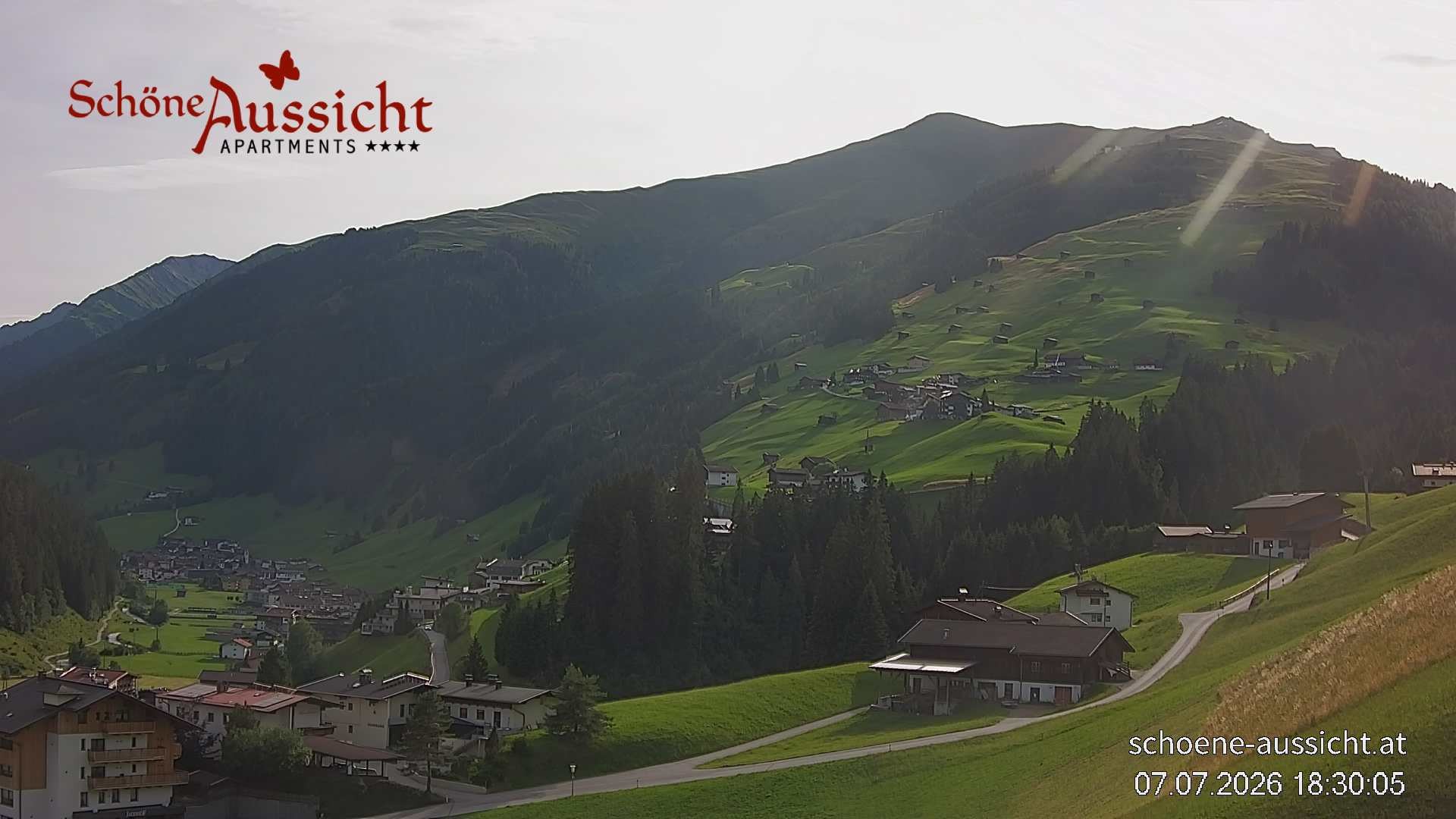 Archiv Foto Webcam Tux Lanersbach - Ausblick Appartements Schöne Aussicht