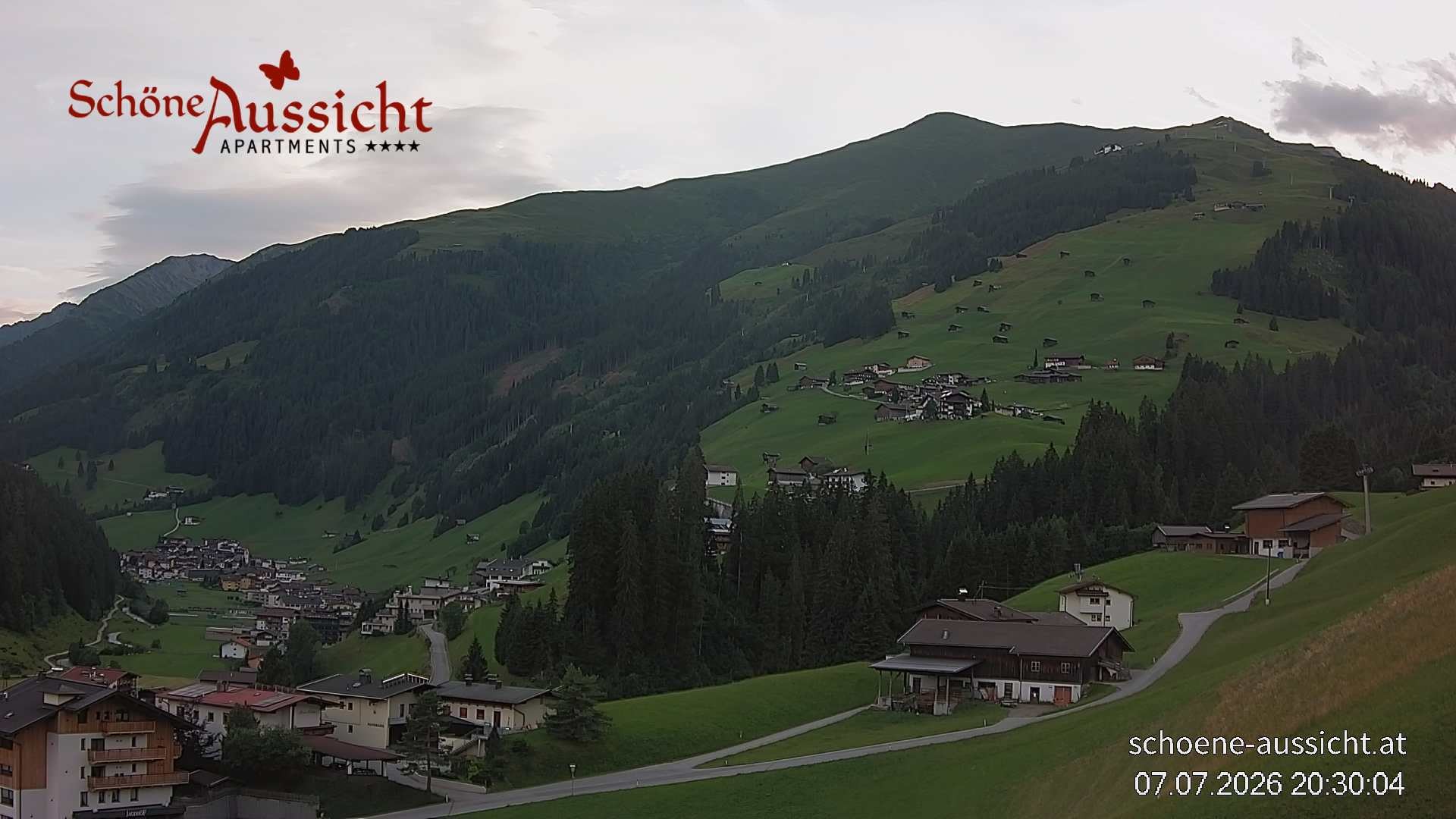 Archiv Foto Webcam Tux Lanersbach - Ausblick Appartements Schöne Aussicht