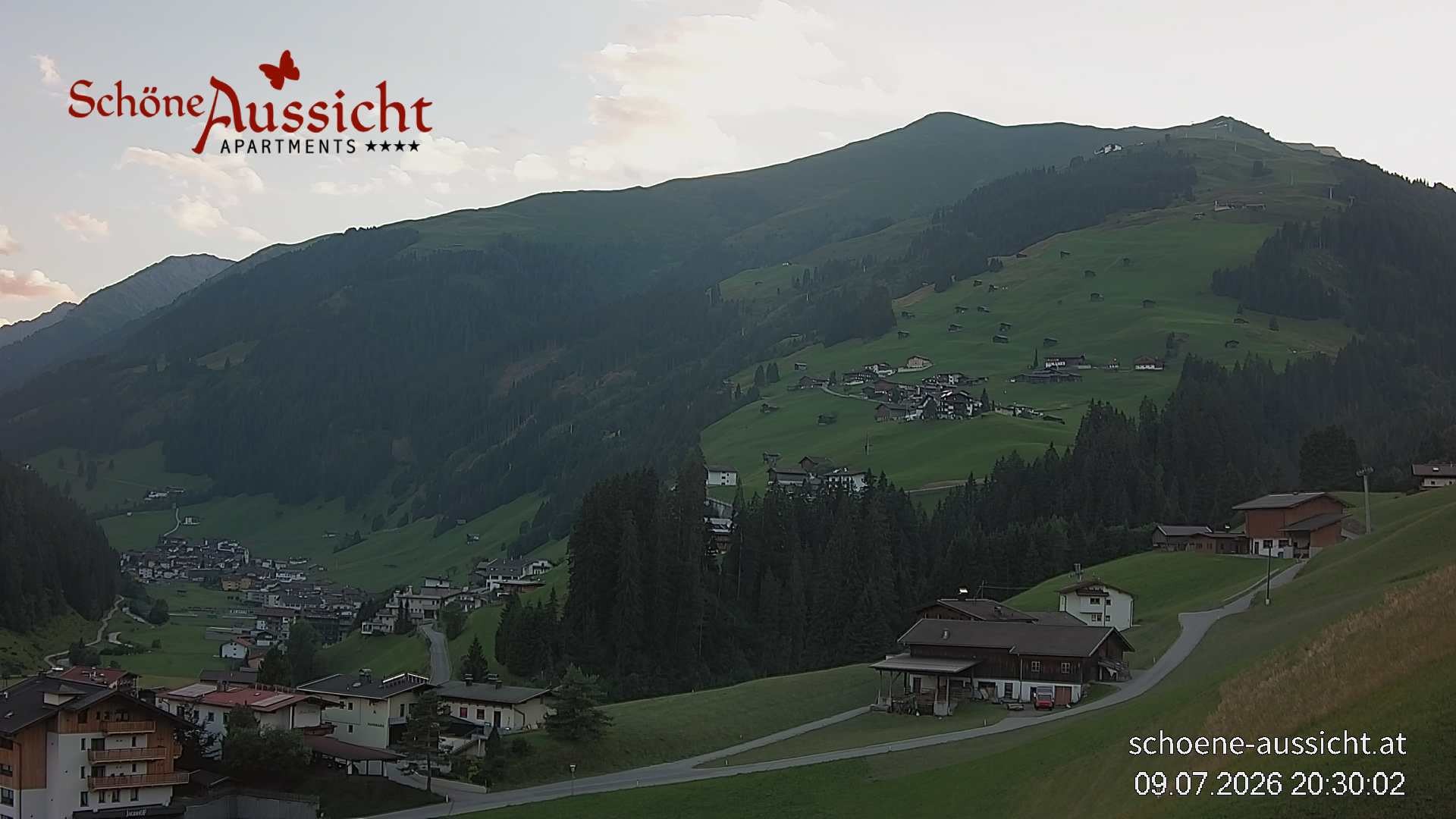 Archiv Foto Webcam Tux Lanersbach - Ausblick Appartements Schöne Aussicht
