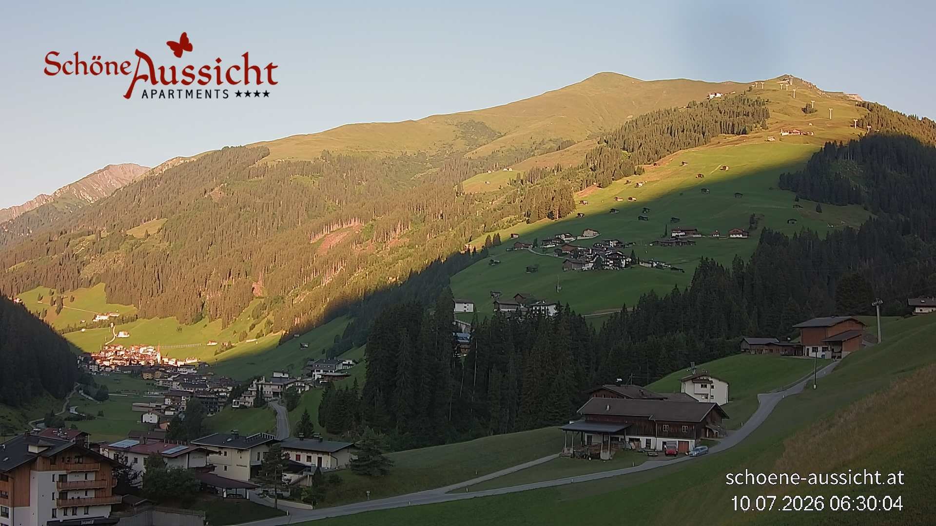 Archiv Foto Webcam Tux Lanersbach - Ausblick Appartements Schöne Aussicht