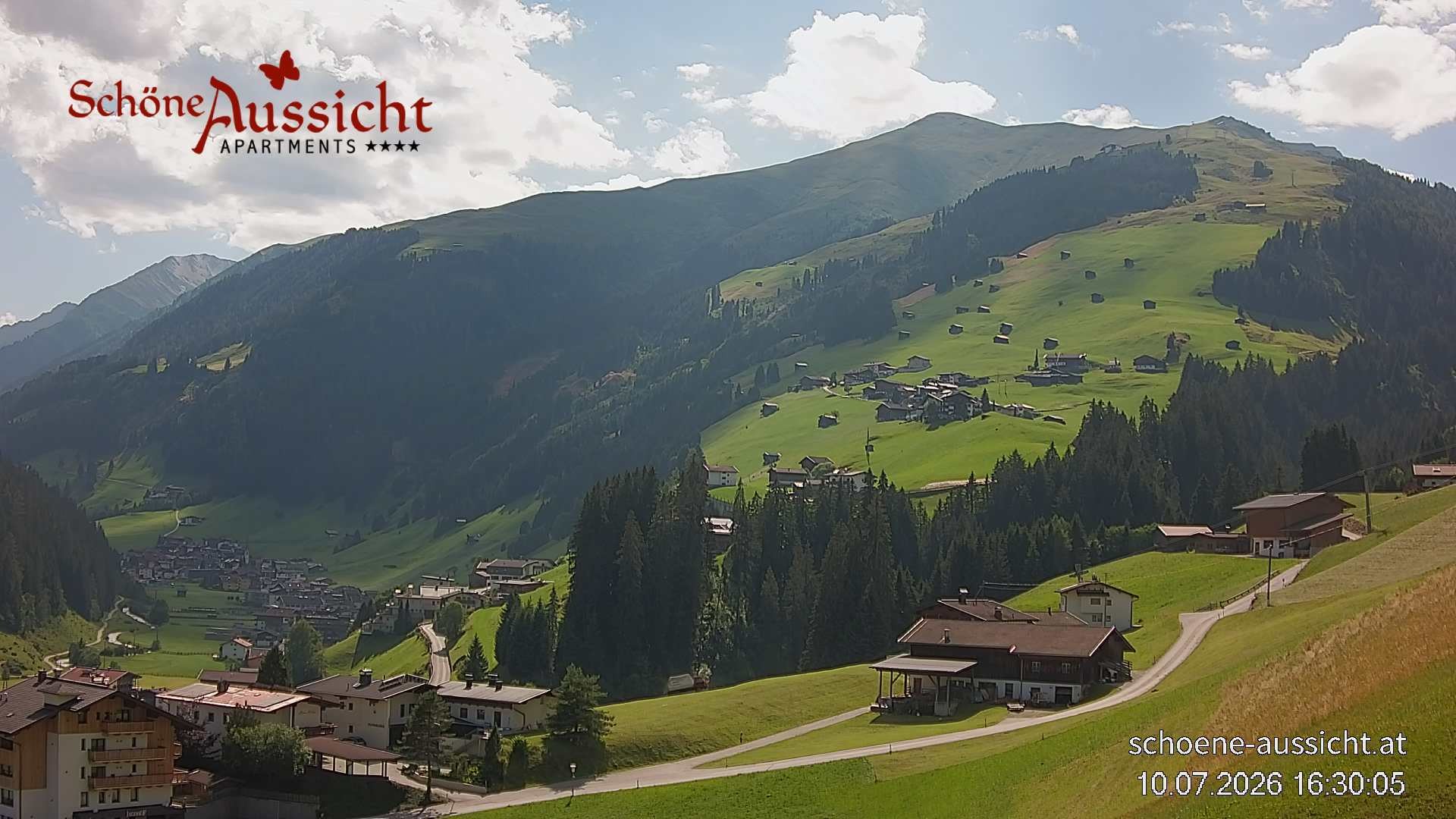 Archiv Foto Webcam Tux Lanersbach - Ausblick Appartements Schöne Aussicht