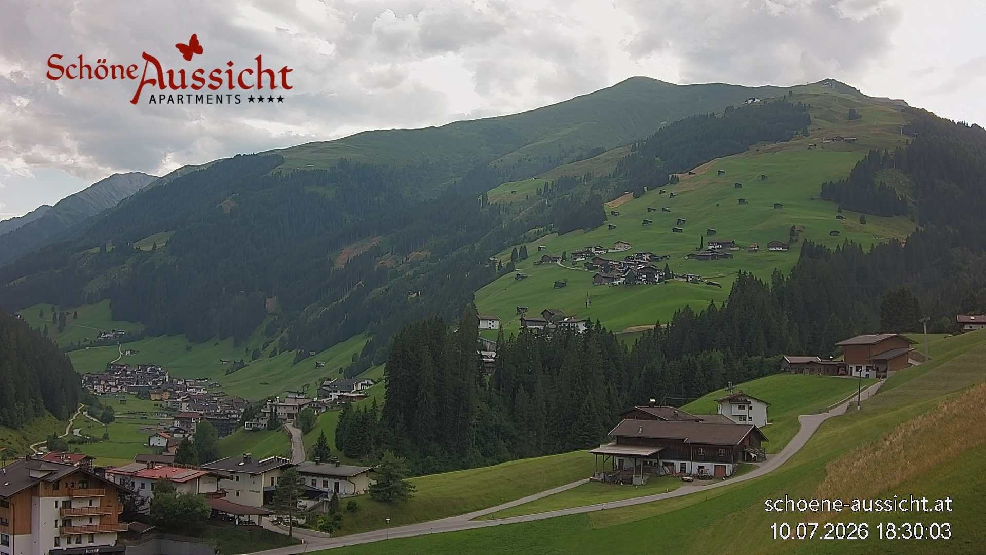 Archiv Foto Webcam Tux Lanersbach - Ausblick Appartements Schöne Aussicht