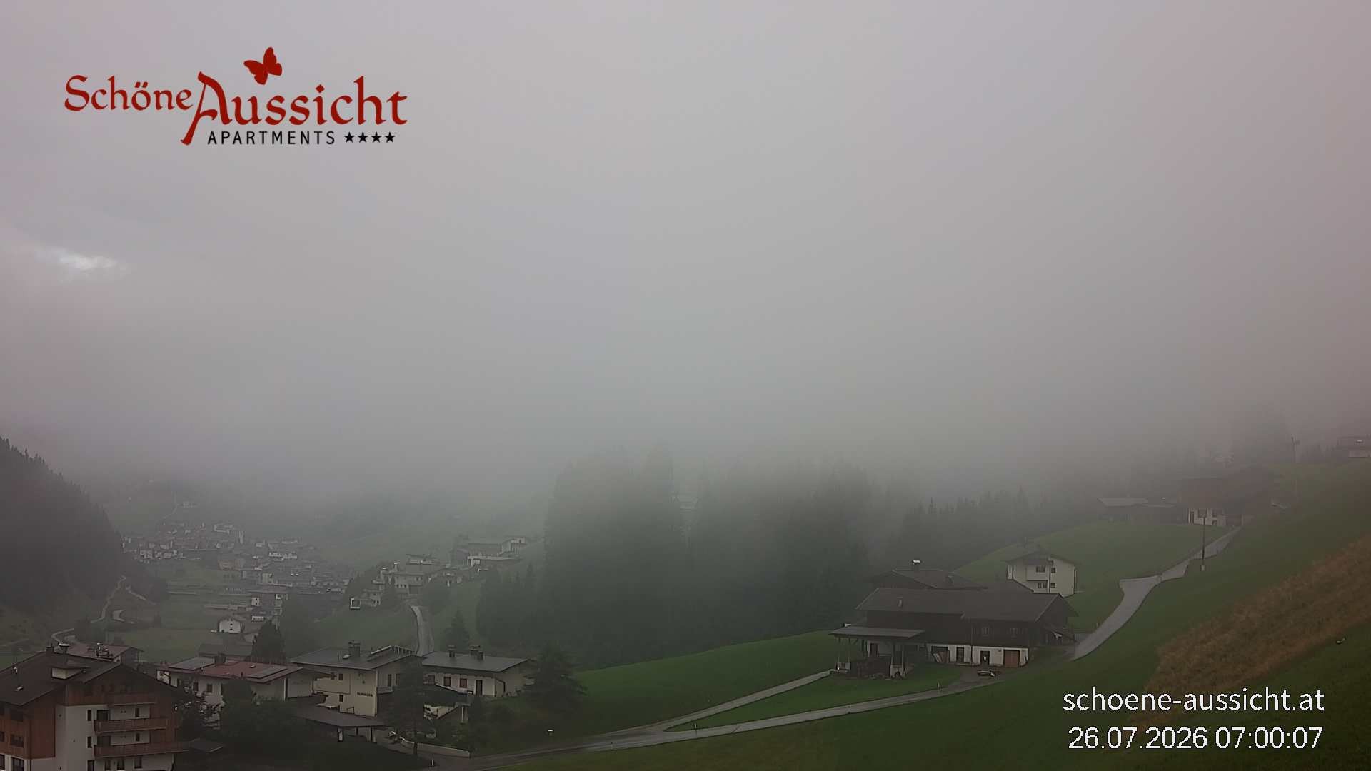 Archiv Foto Webcam Tux Lanersbach - Ausblick Appartements Schöne Aussicht