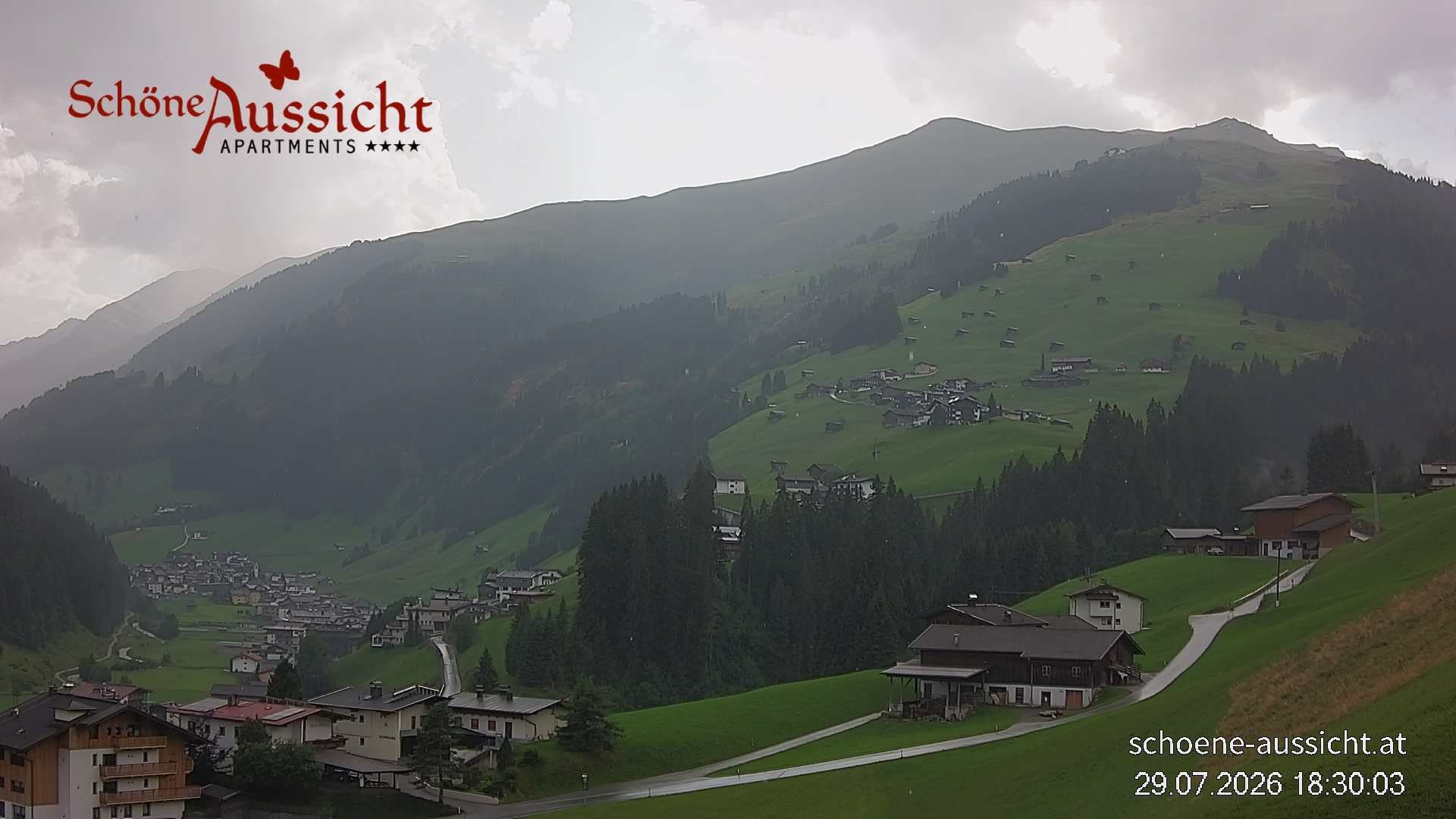 Archiv Foto Webcam Tux Lanersbach - Ausblick Appartements Schöne Aussicht