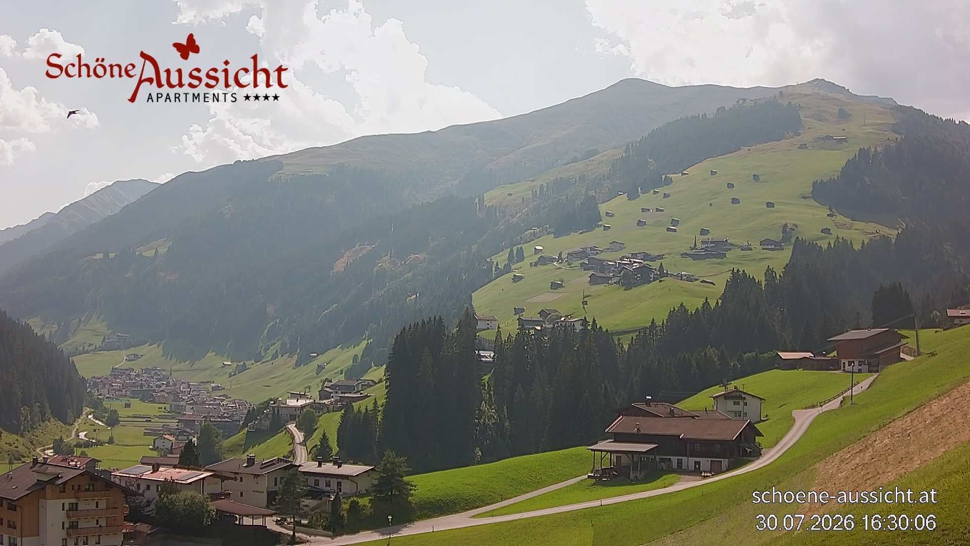 Archiv Foto Webcam Tux Lanersbach - Ausblick Appartements Schöne Aussicht