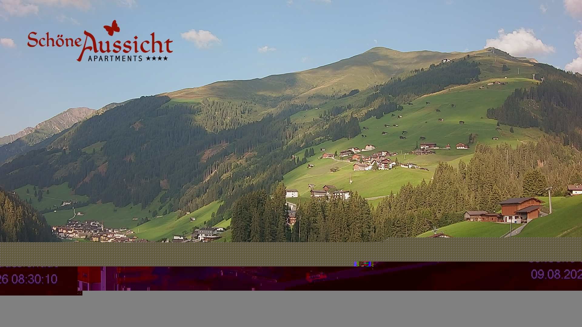 Archiv Foto Webcam Tux Lanersbach - Ausblick Appartements Schöne Aussicht