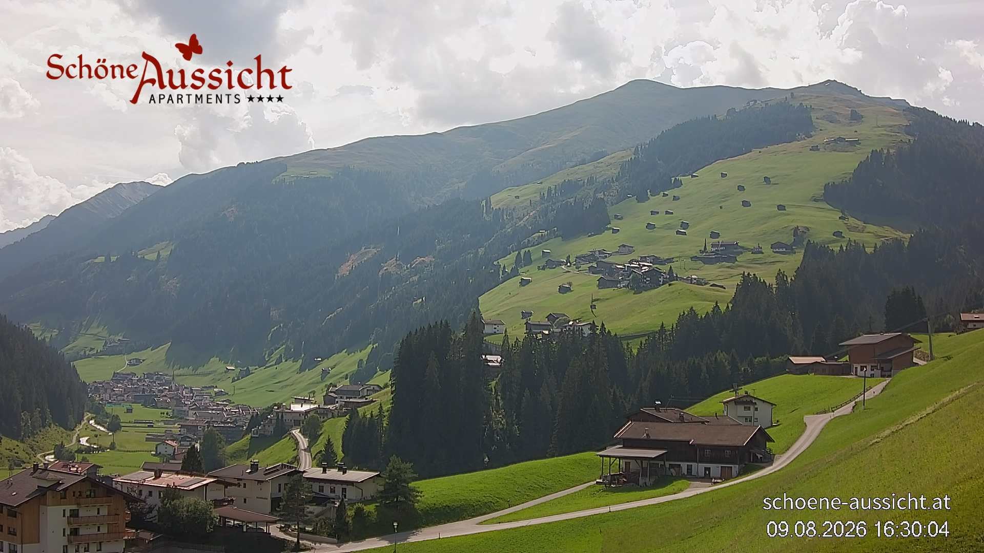 Archiv Foto Webcam Tux Lanersbach - Ausblick Appartements Schöne Aussicht