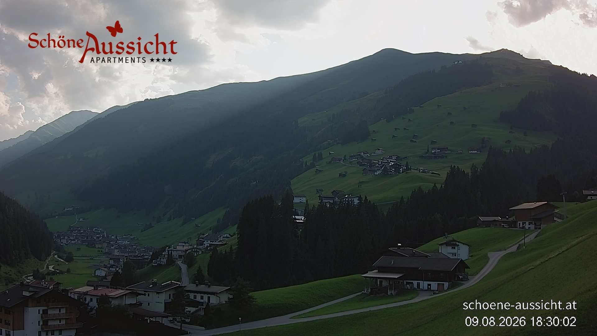 Archiv Foto Webcam Tux Lanersbach - Ausblick Appartements Schöne Aussicht