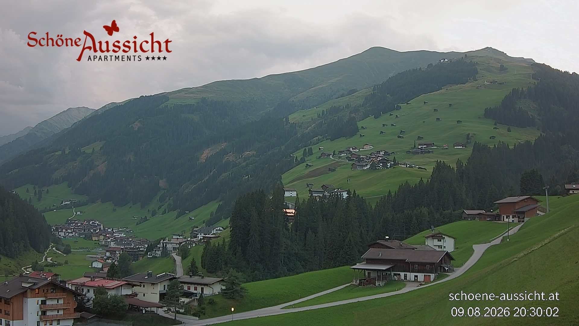 Archiv Foto Webcam Tux Lanersbach - Ausblick Appartements Schöne Aussicht