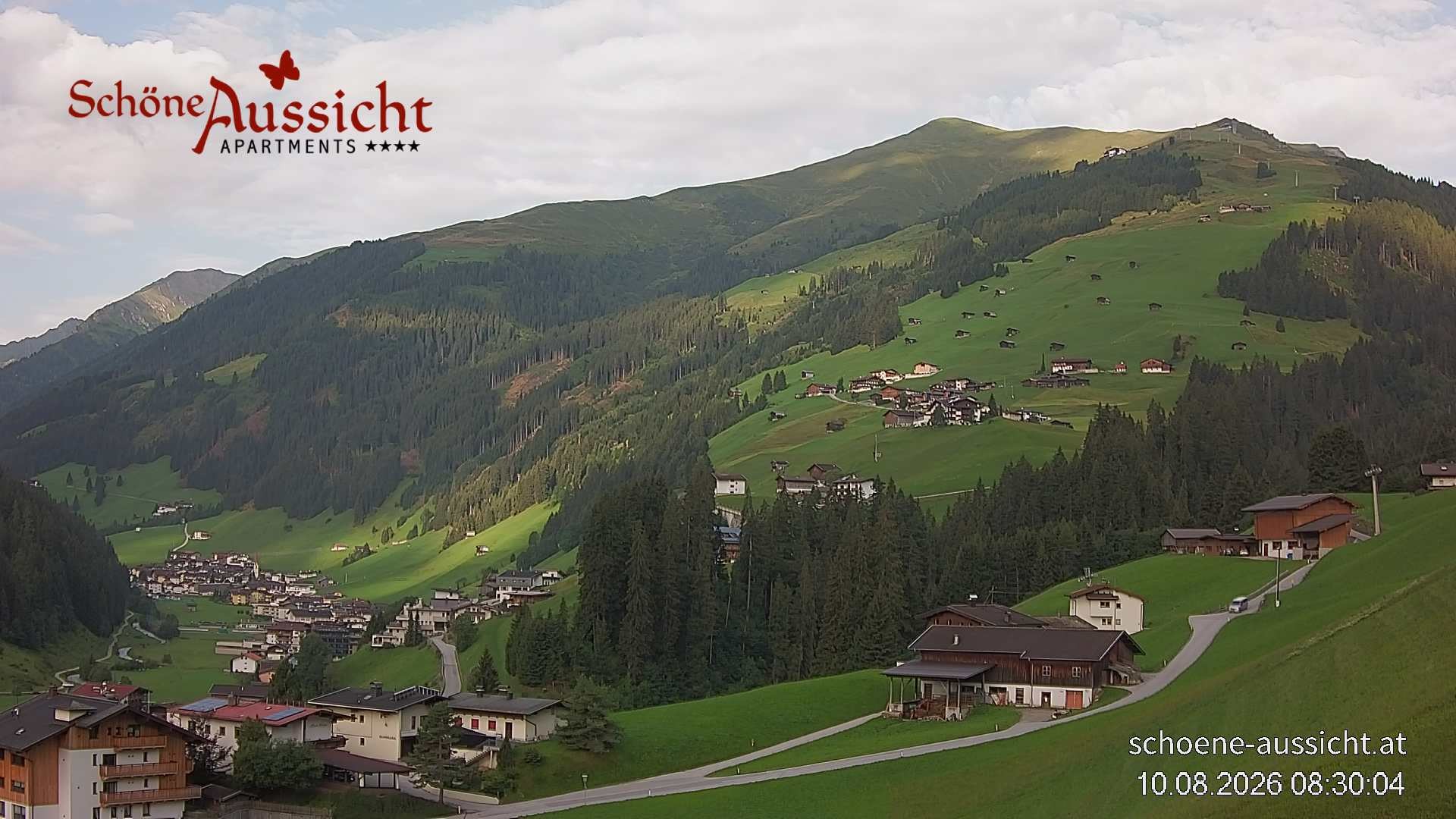 Archiv Foto Webcam Tux Lanersbach - Ausblick Appartements Schöne Aussicht