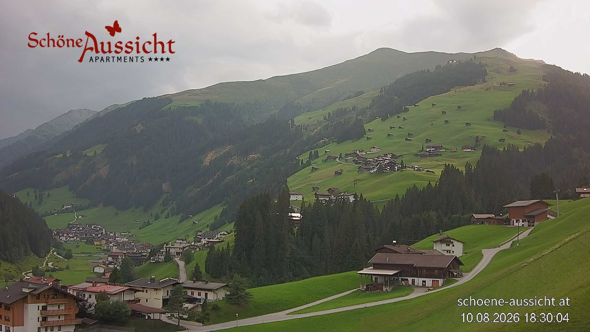 Archiv Foto Webcam Tux Lanersbach - Ausblick Appartements Schöne Aussicht
