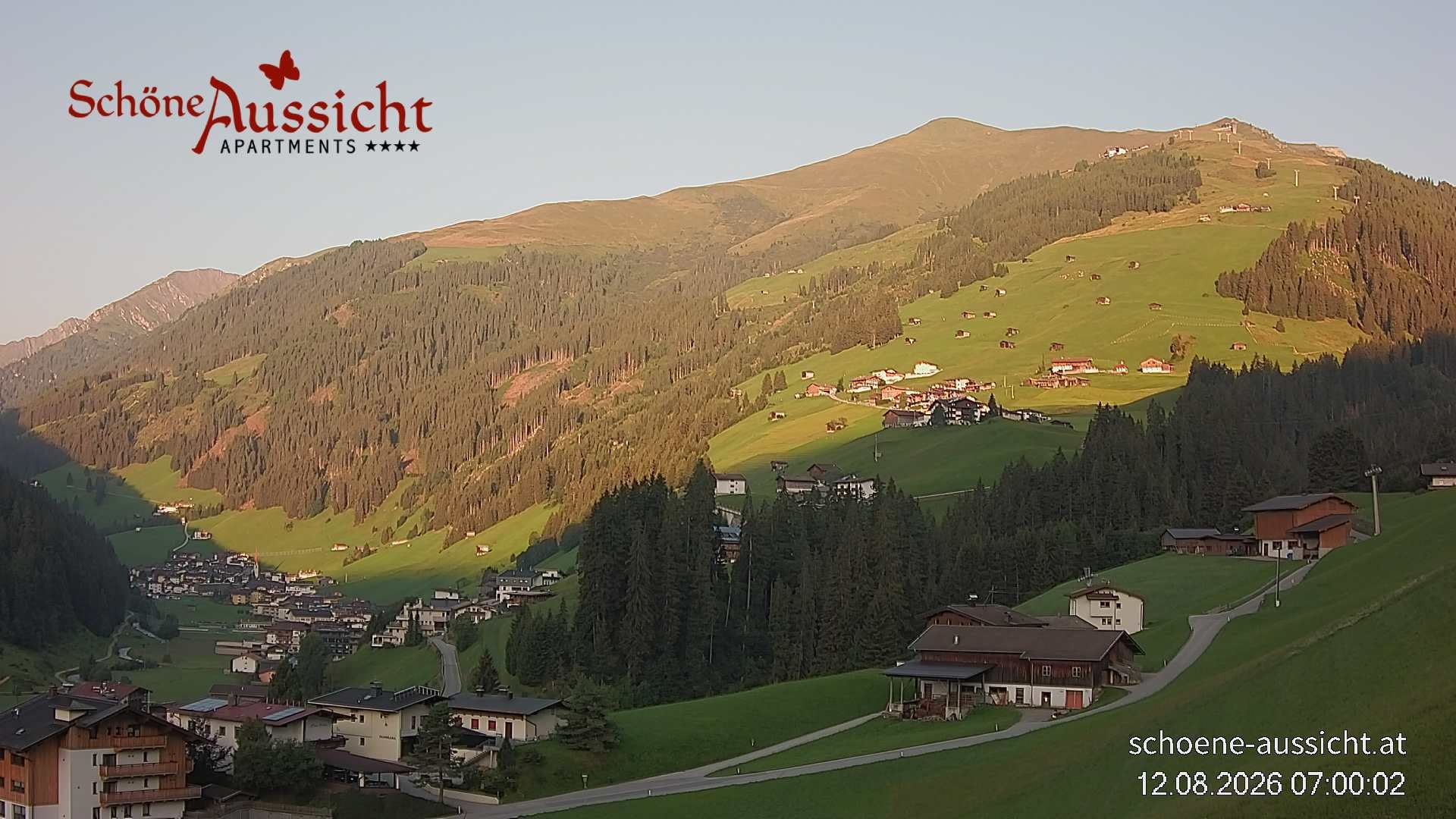 Archiv Foto Webcam Tux Lanersbach - Ausblick Appartements Schöne Aussicht