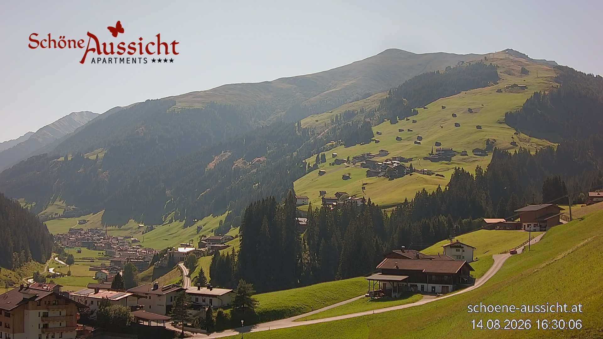Archiv Foto Webcam Tux Lanersbach - Ausblick Appartements Schöne Aussicht