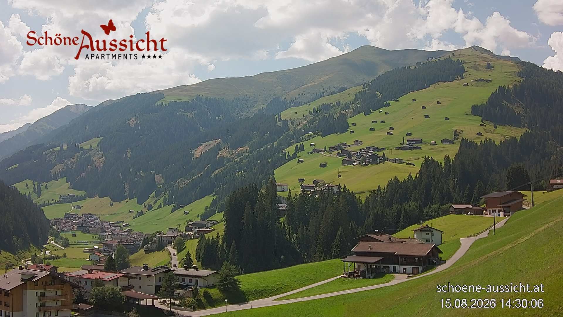 Archiv Foto Webcam Tux Lanersbach - Ausblick Appartements Schöne Aussicht