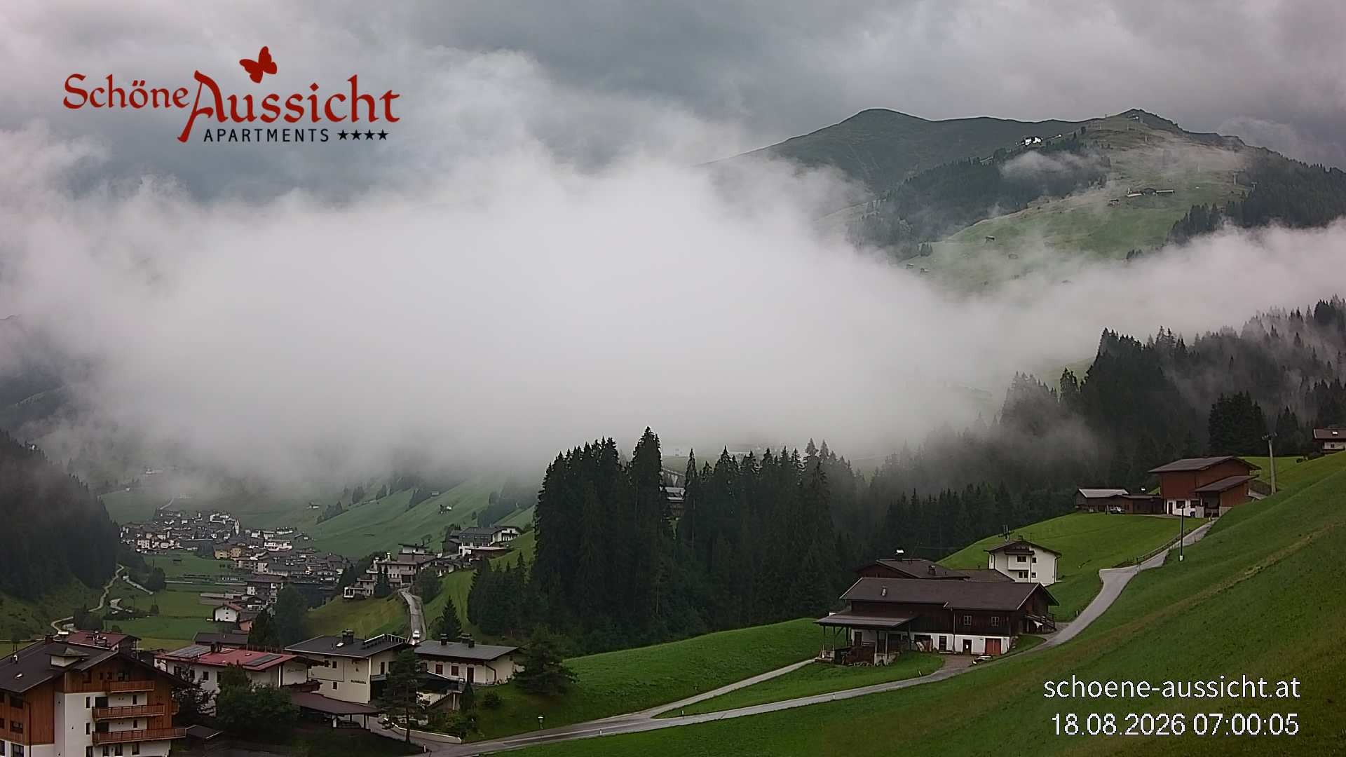 Archiv Foto Webcam Tux Lanersbach - Ausblick Appartements Schöne Aussicht