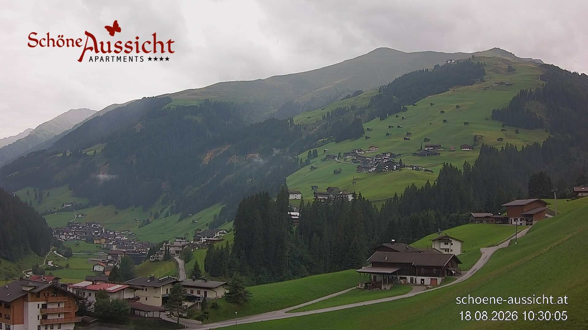 Archiv Foto Webcam Tux Lanersbach - Ausblick Appartements Schöne Aussicht