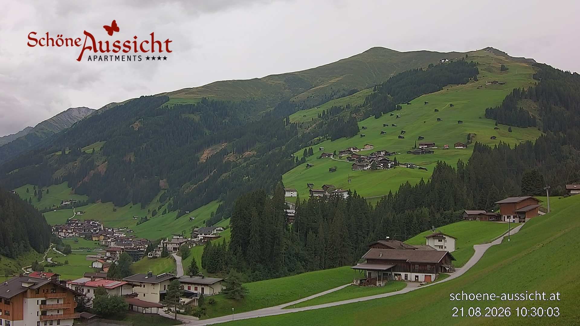 Archiv Foto Webcam Tux Lanersbach - Ausblick Appartements Schöne Aussicht