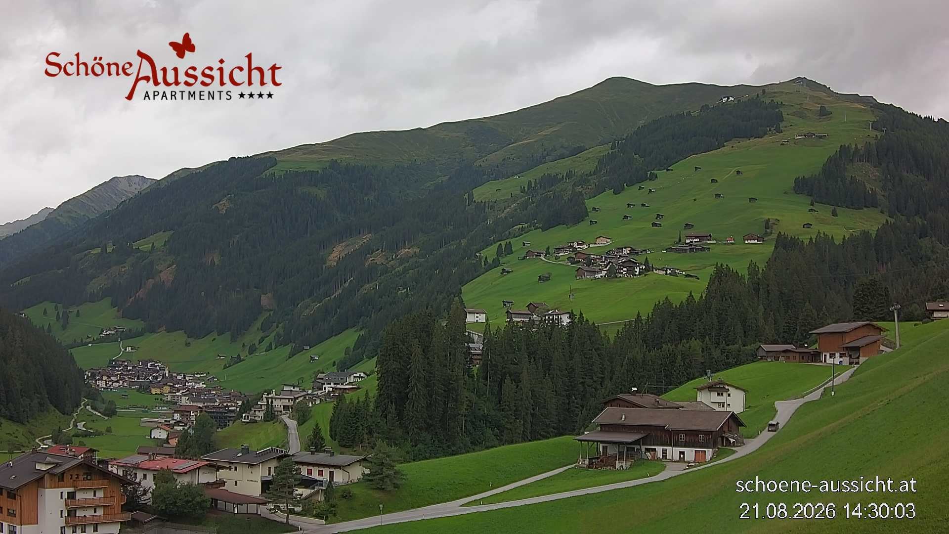 Archiv Foto Webcam Tux Lanersbach - Ausblick Appartements Schöne Aussicht