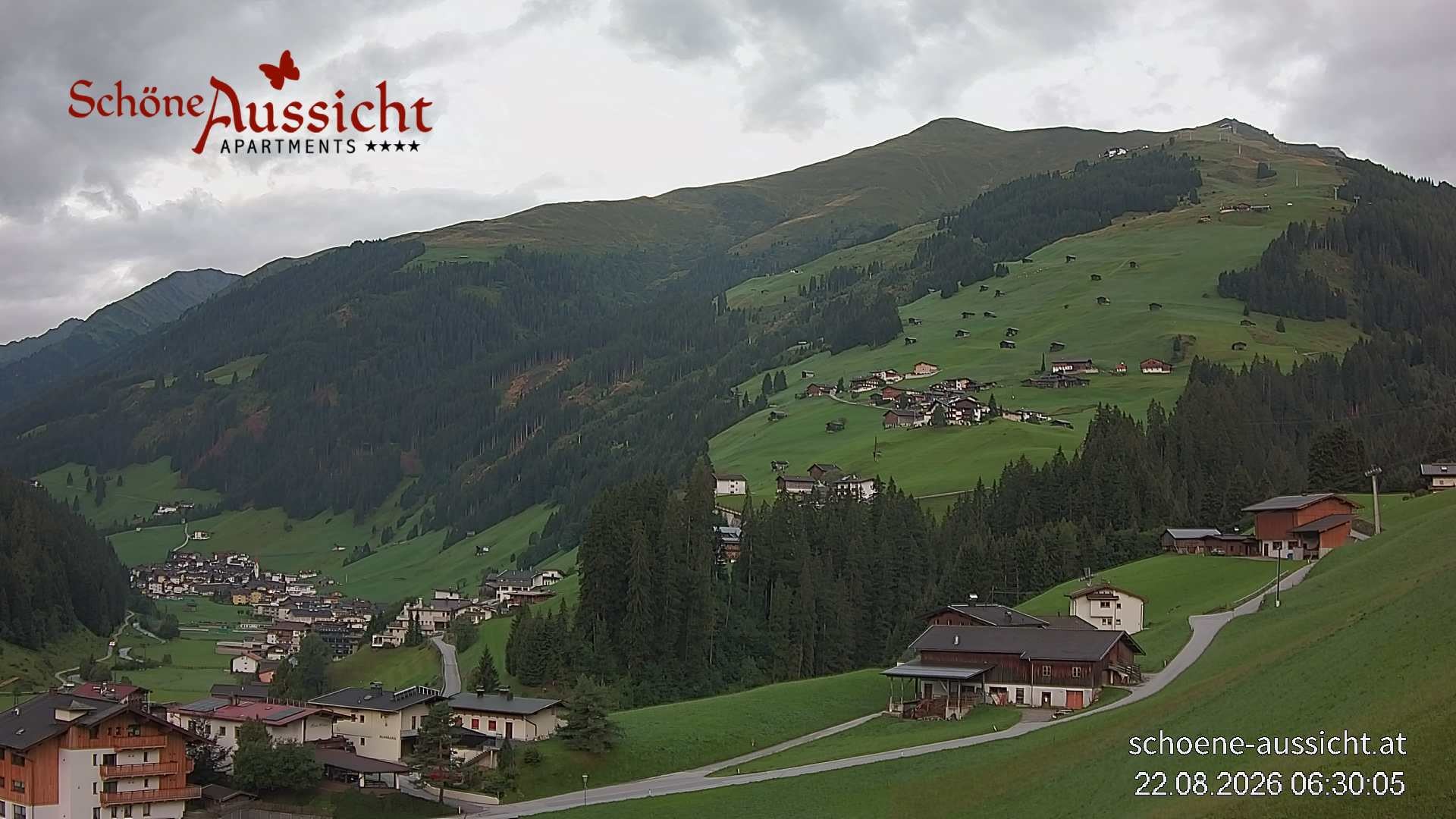 Archiv Foto Webcam Tux Lanersbach - Ausblick Appartements Schöne Aussicht