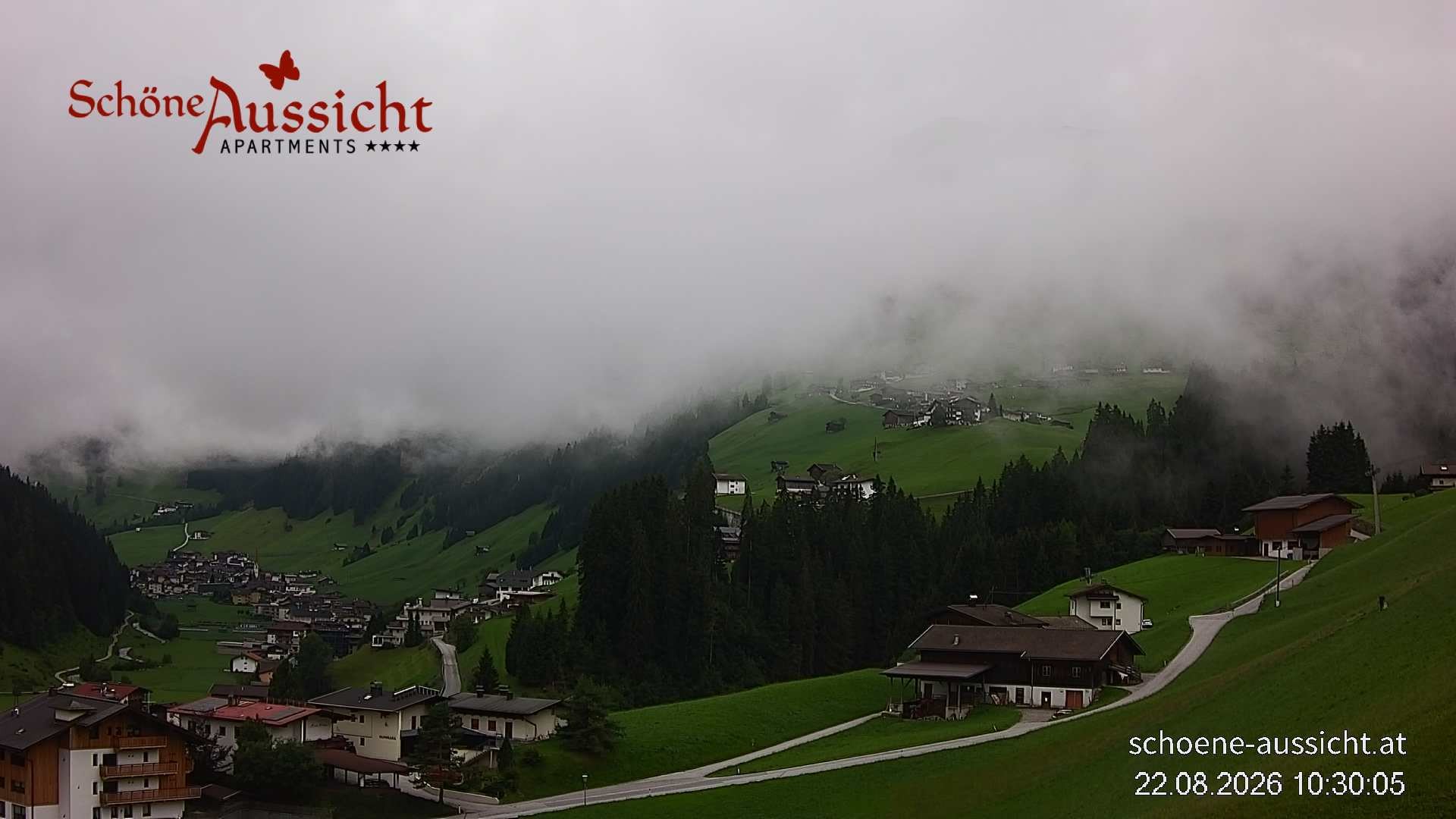 Archiv Foto Webcam Tux Lanersbach - Ausblick Appartements Schöne Aussicht
