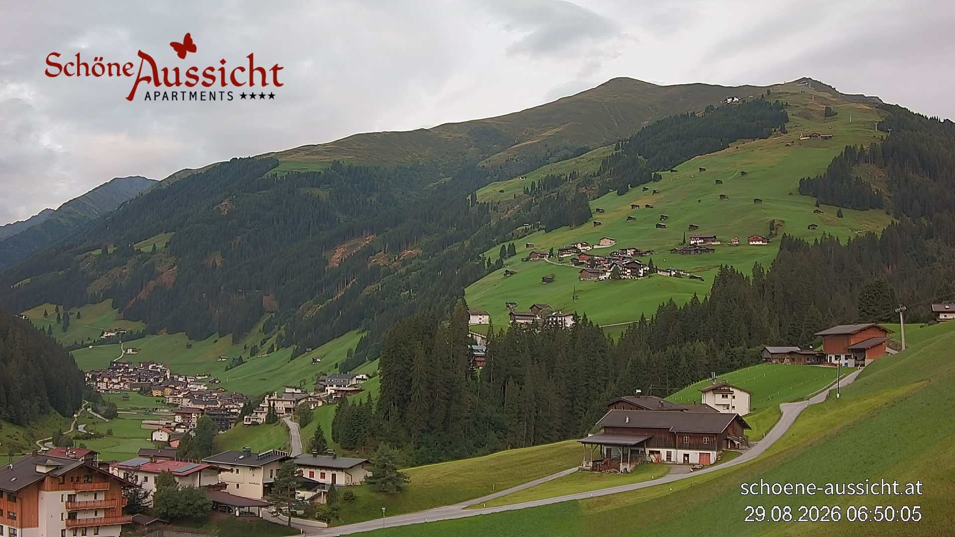 Archiv Foto Webcam Tux Lanersbach - Ausblick Appartements Schöne Aussicht