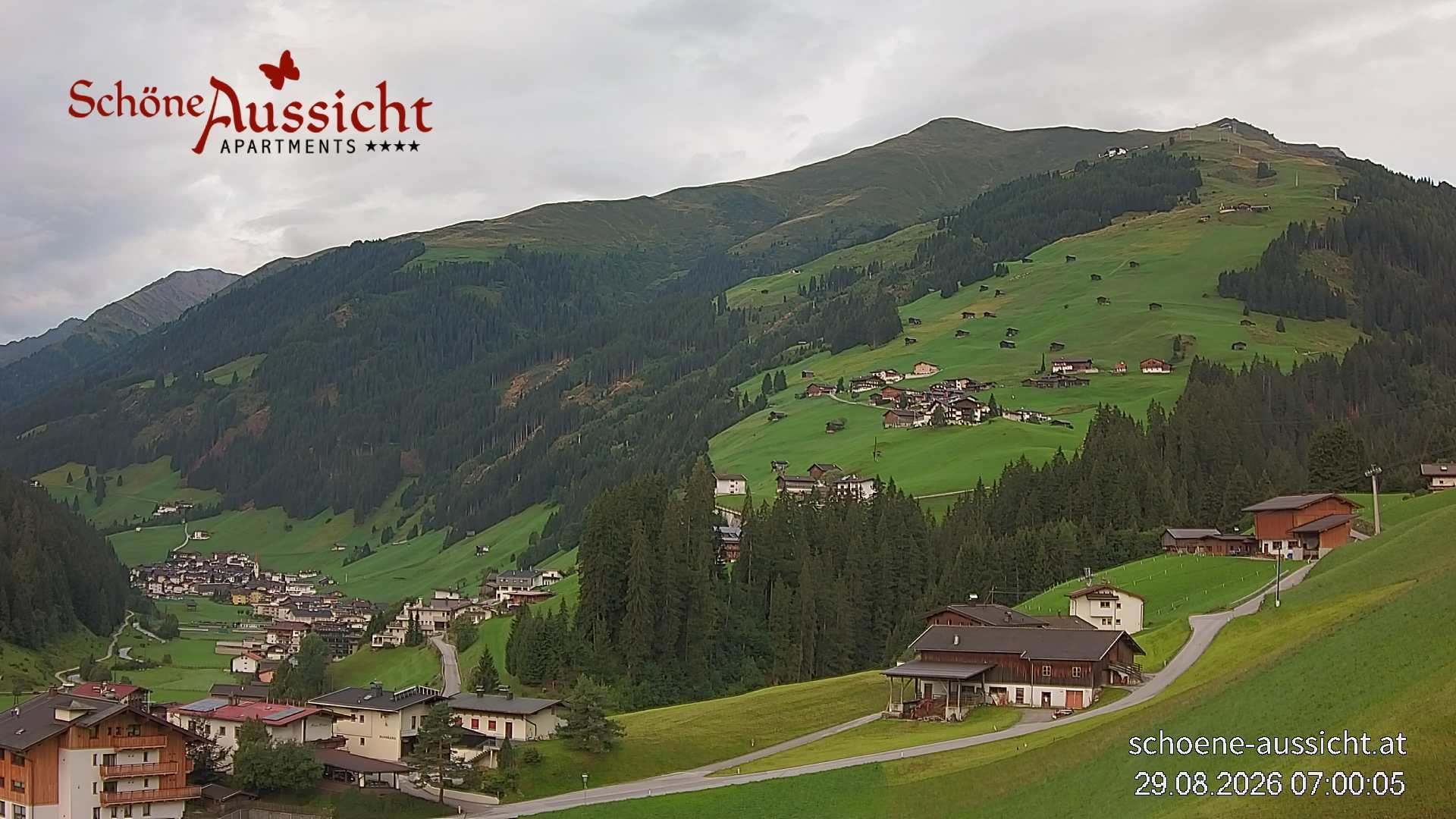 Archiv Foto Webcam Tux Lanersbach - Ausblick Appartements Schöne Aussicht
