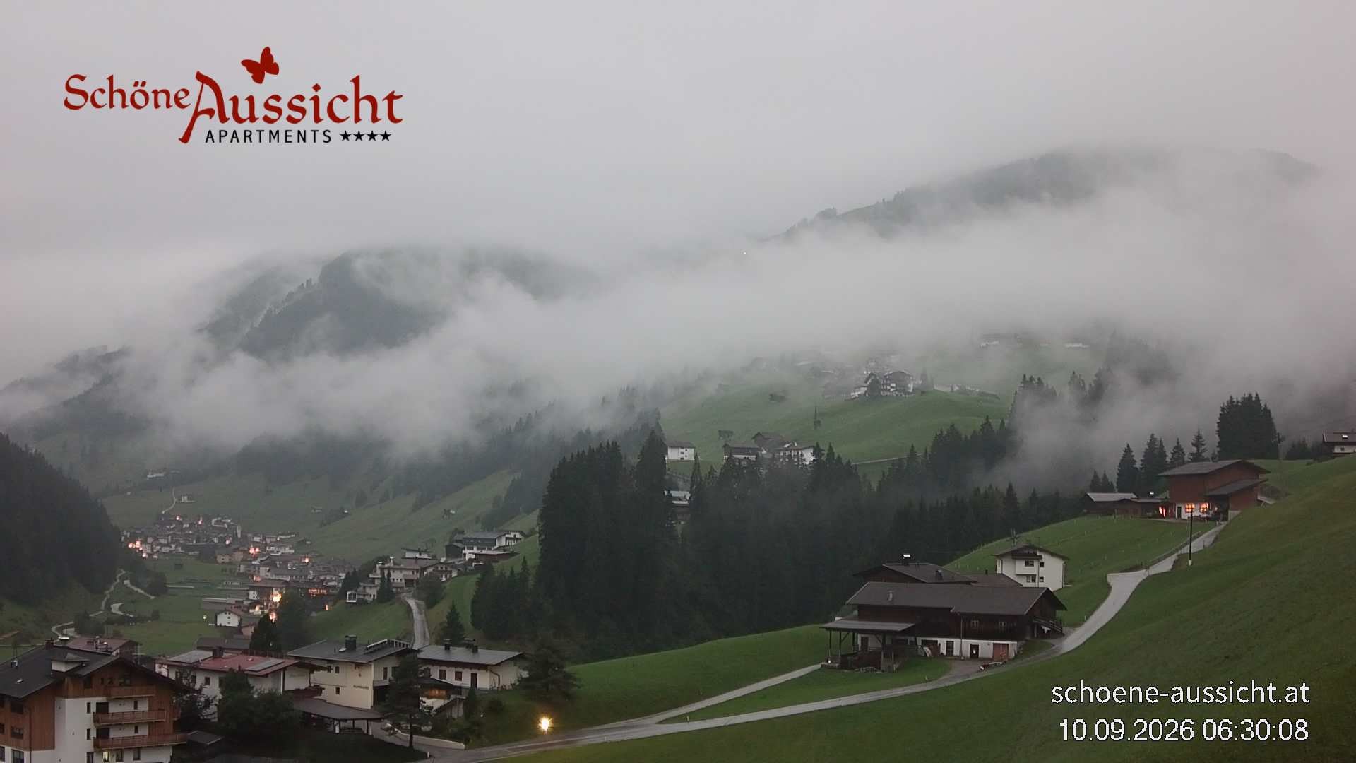 Archiv Foto Webcam Tux Lanersbach - Ausblick Appartements Schöne Aussicht