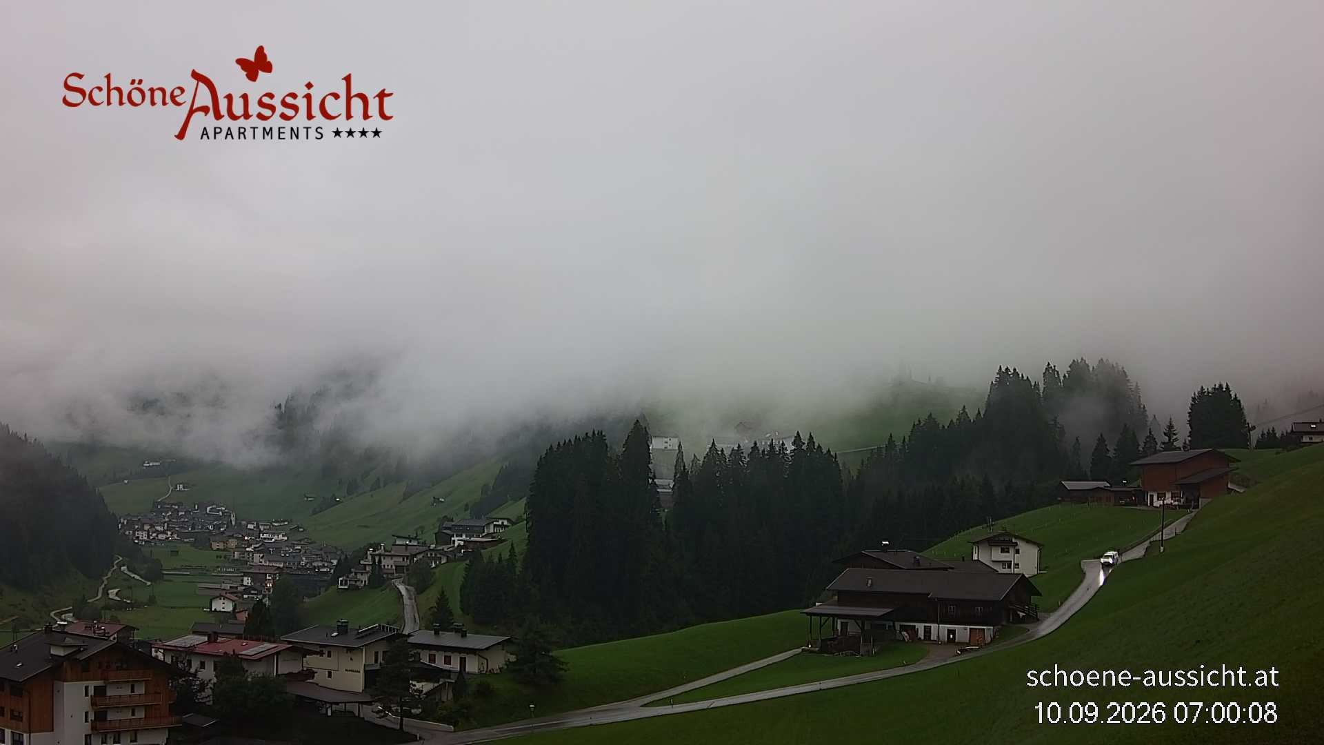 Archiv Foto Webcam Tux Lanersbach - Ausblick Appartements Schöne Aussicht