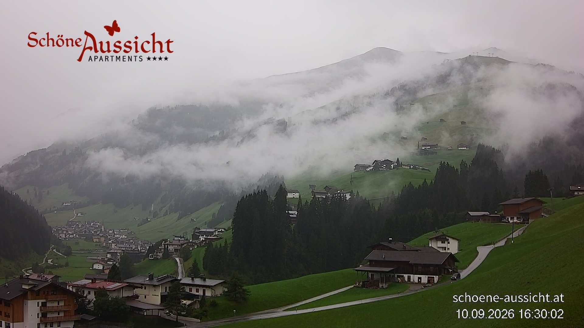 Archiv Foto Webcam Tux Lanersbach - Ausblick Appartements Schöne Aussicht