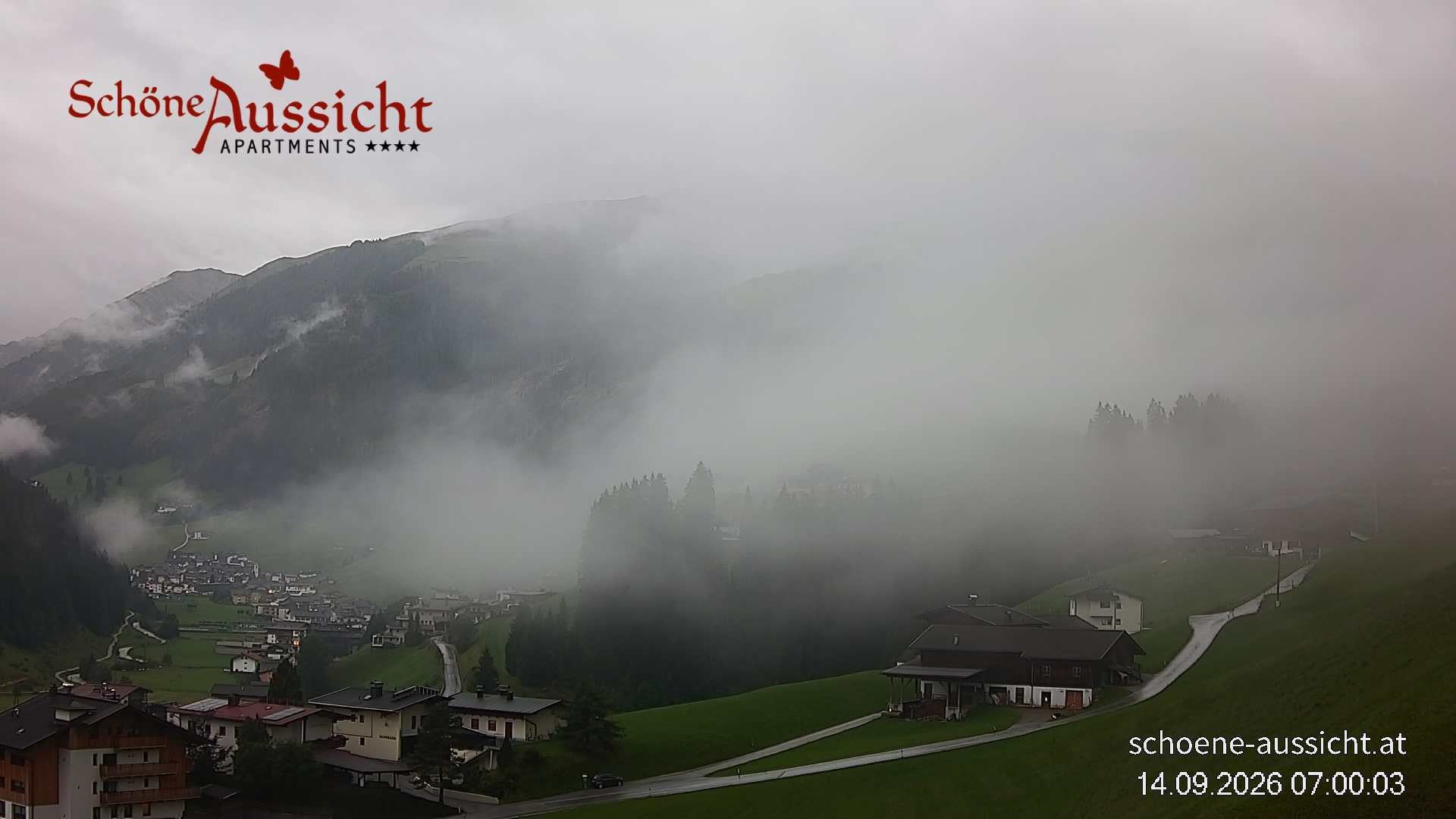 Archiv Foto Webcam Tux Lanersbach - Ausblick Appartements Schöne Aussicht