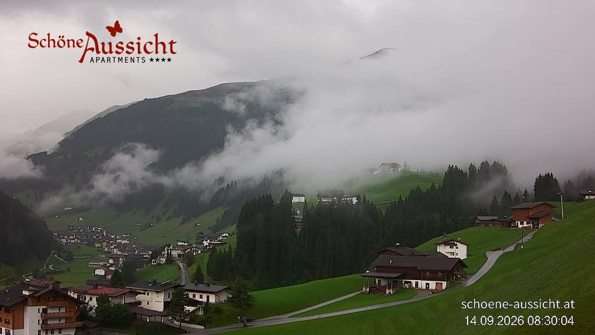Archiv Foto Webcam Tux Lanersbach - Ausblick Appartements Schöne Aussicht