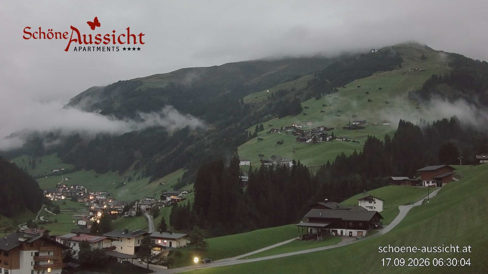 Archiv Foto Webcam Tux Lanersbach - Ausblick Appartements Schöne Aussicht