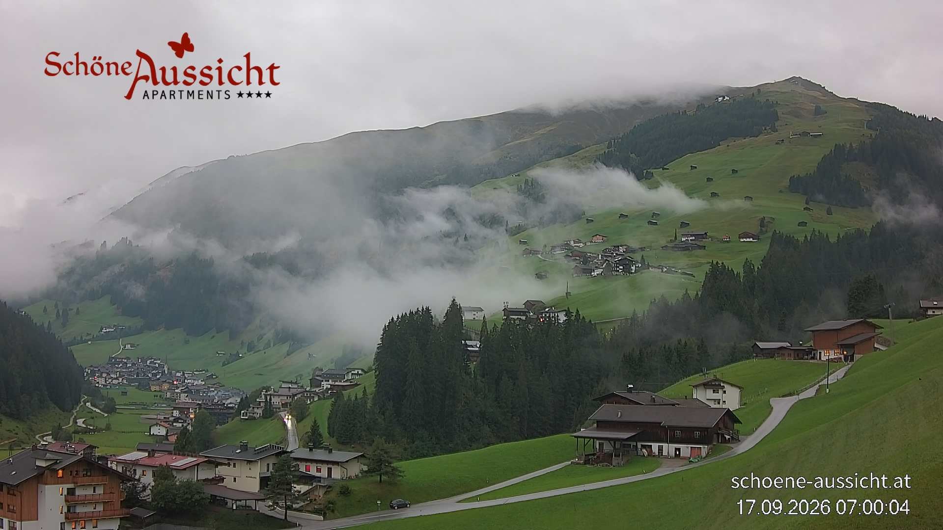 Archiv Foto Webcam Tux Lanersbach - Ausblick Appartements Schöne Aussicht