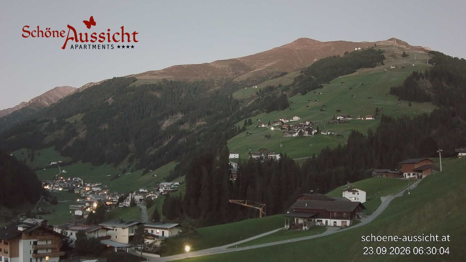 Archiv Foto Webcam Tux Lanersbach - Ausblick Appartements Schöne Aussicht