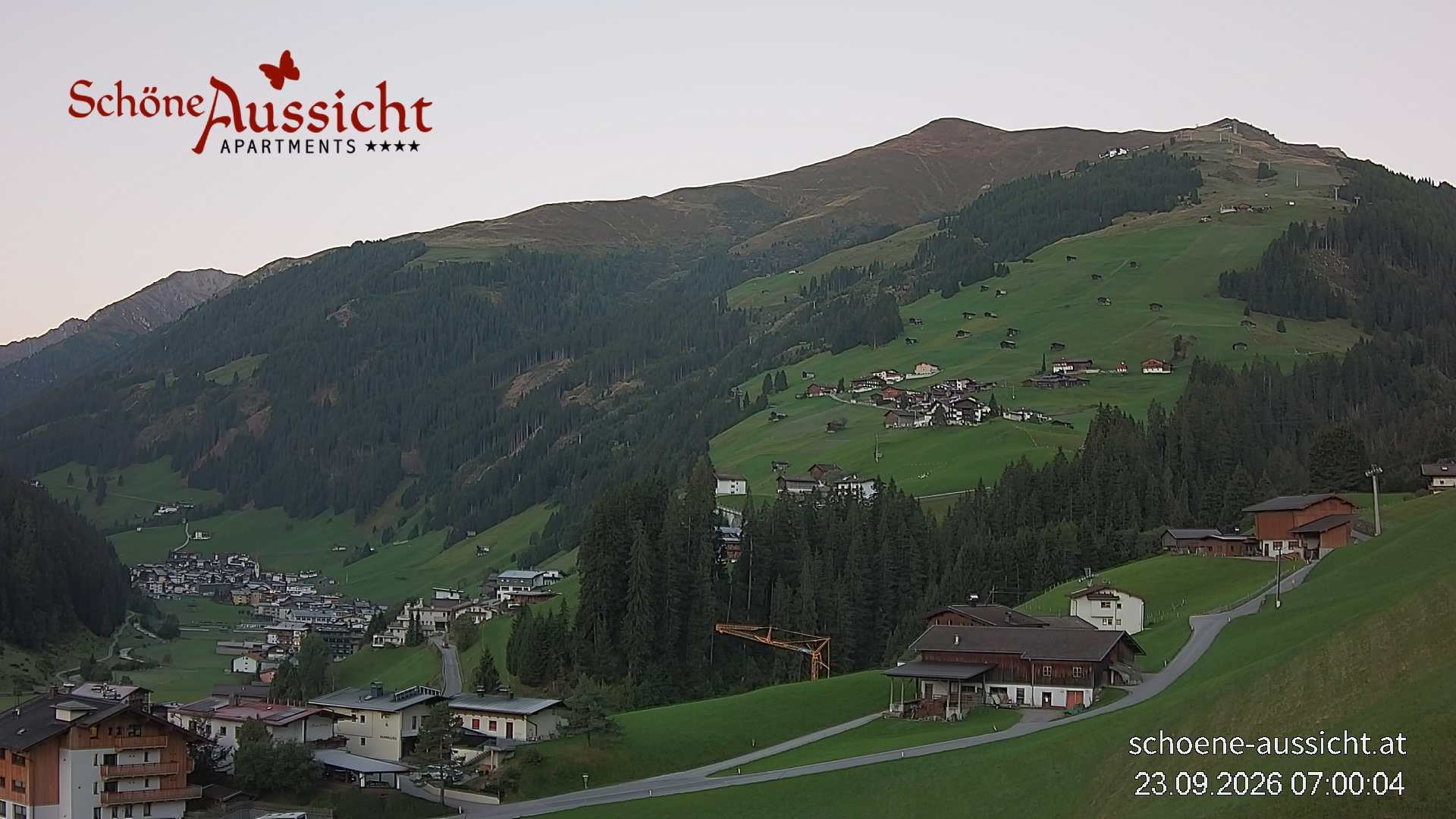 Archiv Foto Webcam Tux Lanersbach - Ausblick Appartements Schöne Aussicht