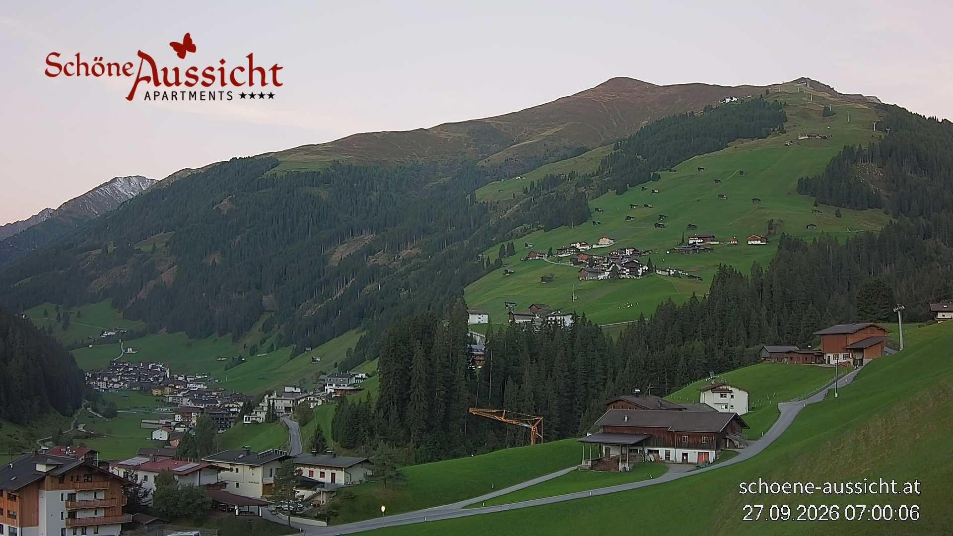 Archiv Foto Webcam Tux Lanersbach - Ausblick Appartements Schöne Aussicht