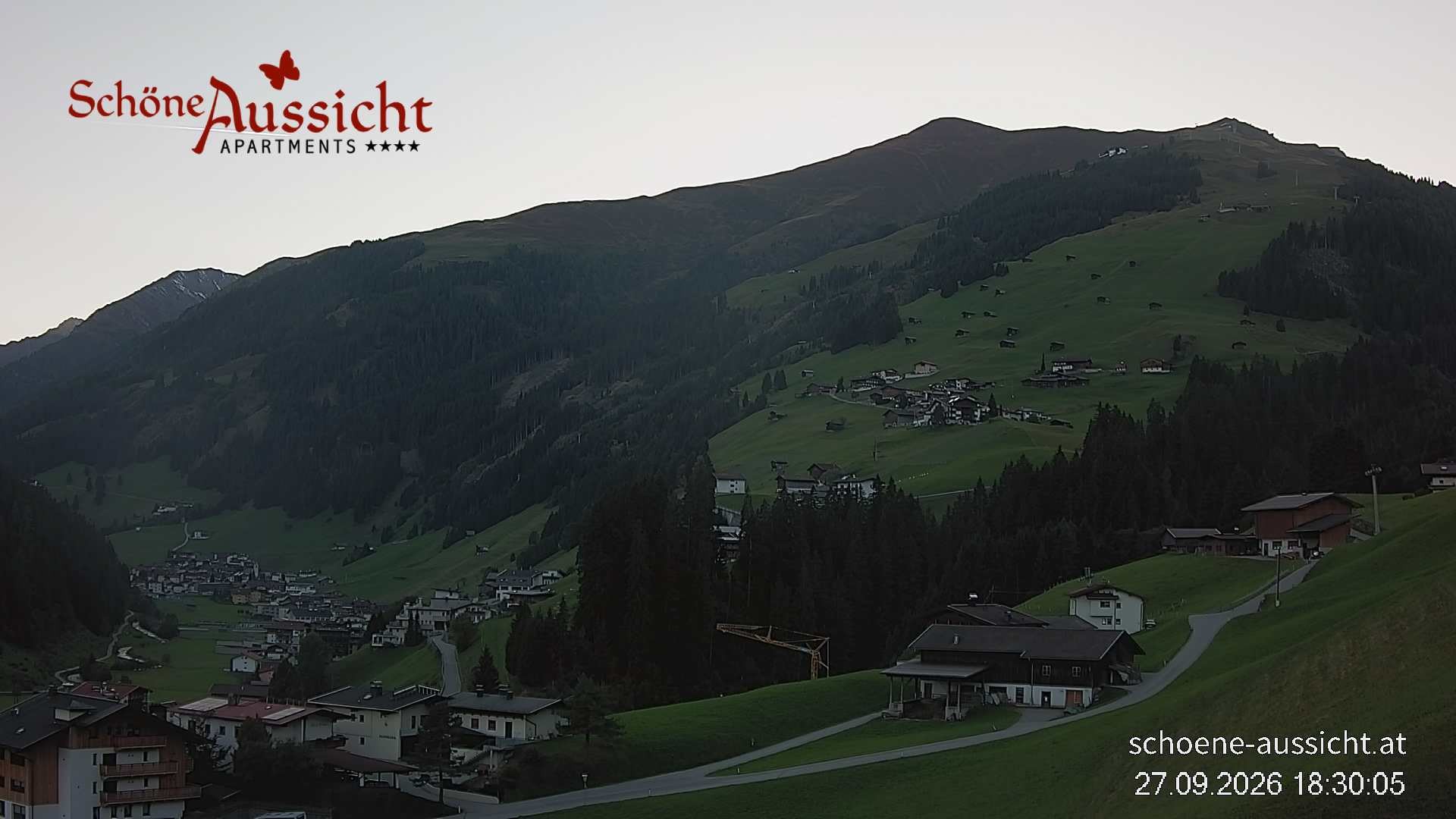 Archiv Foto Webcam Tux Lanersbach - Ausblick Appartements Schöne Aussicht