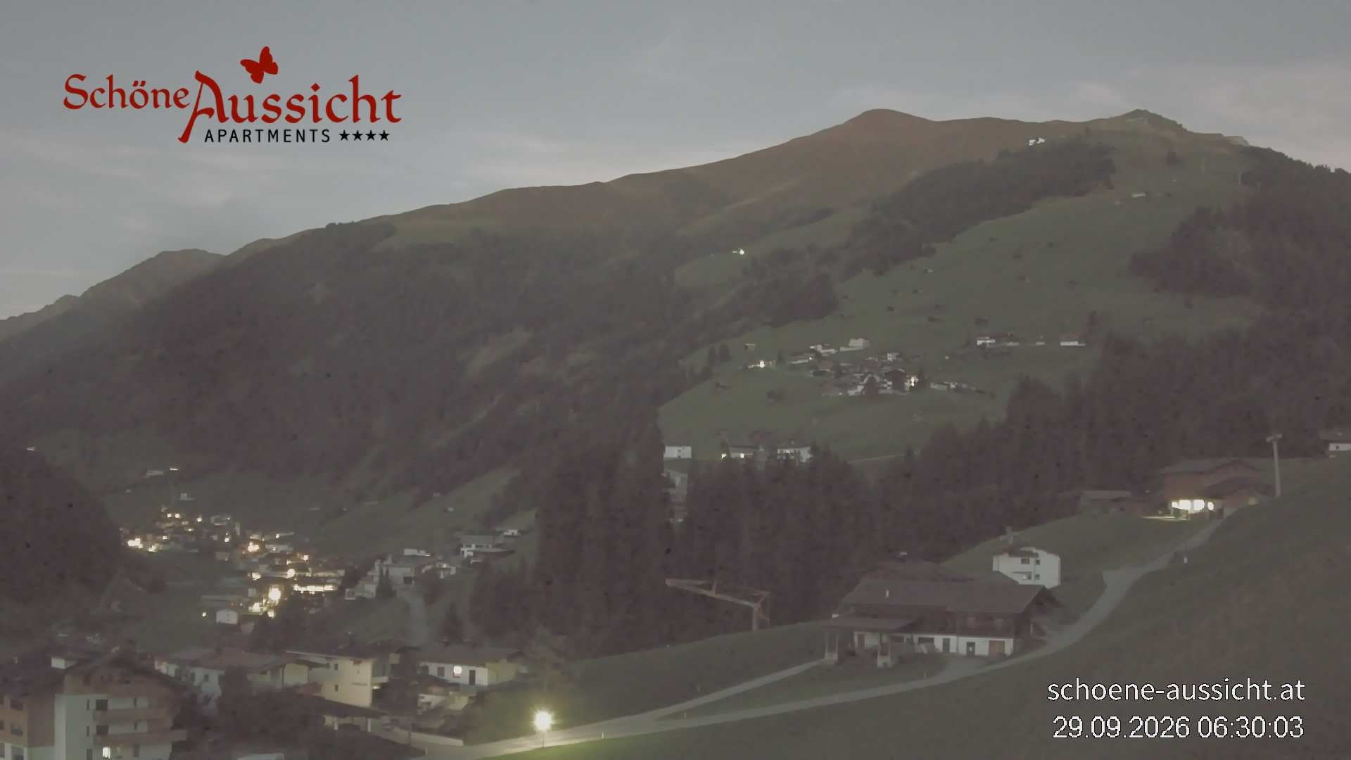 Archiv Foto Webcam Tux Lanersbach - Ausblick Appartements Schöne Aussicht